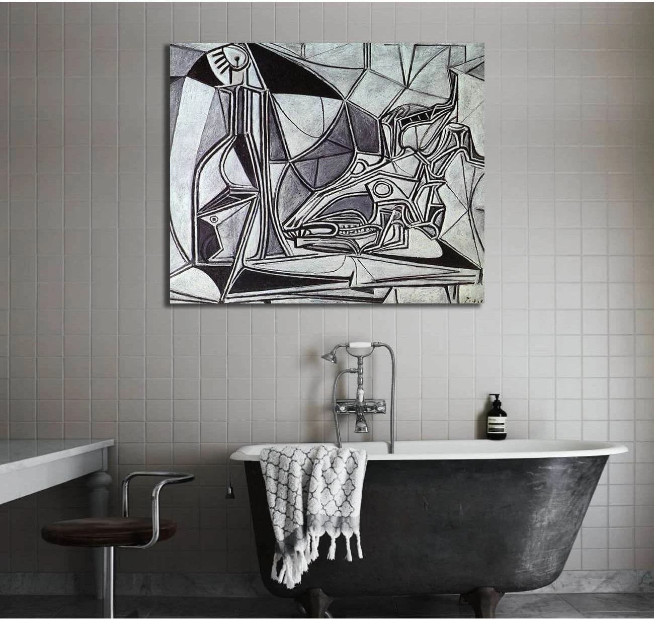 Pablo Picasso, Goat's Skull, Bottle, and Candle - Canvas print - Zellart Canvas Prints 000Negative, 6158, ALL_Products
