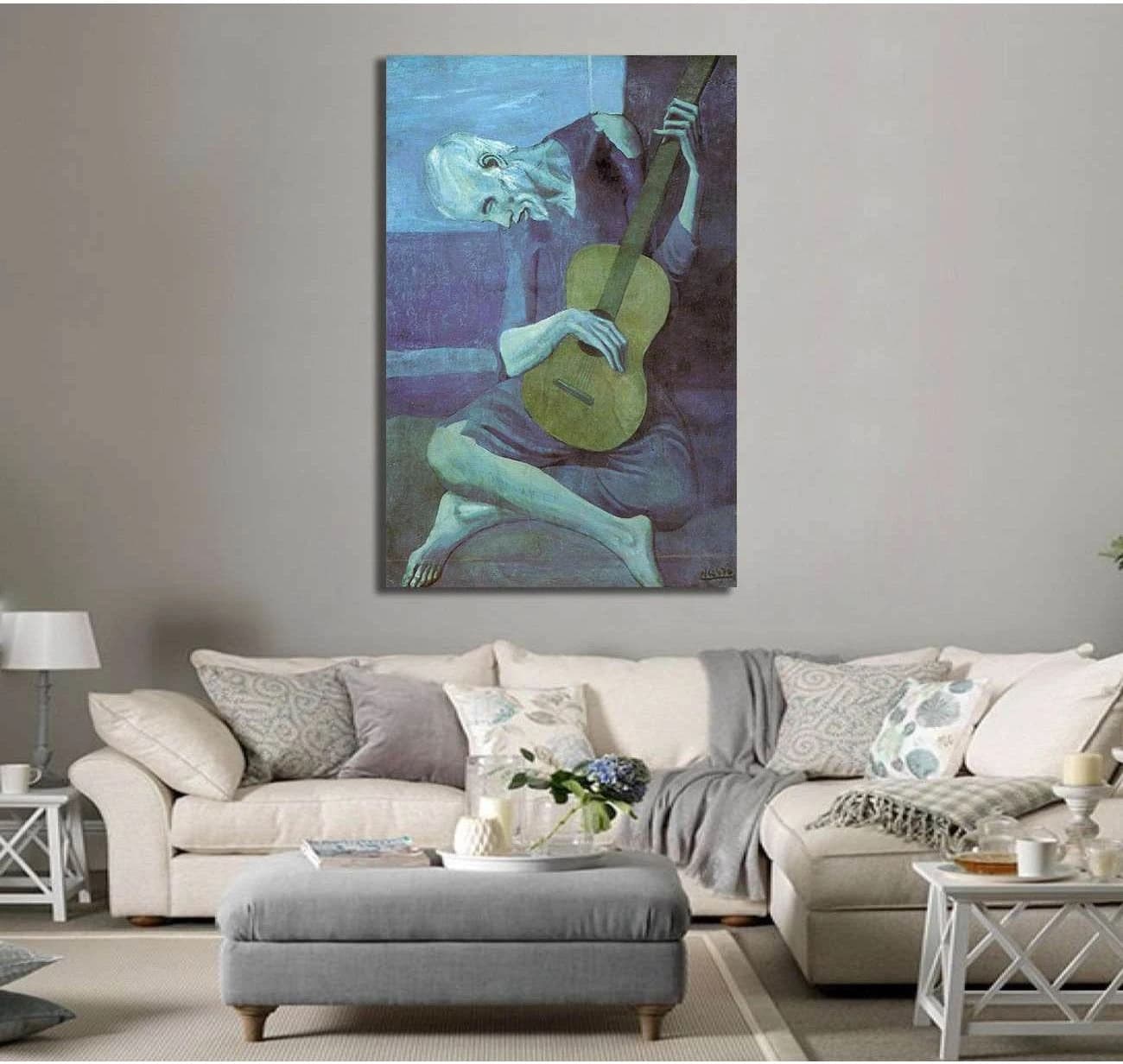 Pablo Picasso, old guitarist - Canvas print - Zellart Canvas Prints 000Negative, 6181, ALL_Products