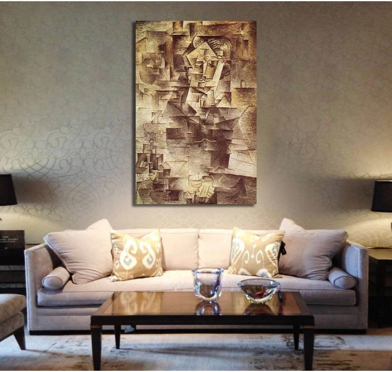 Pablo Picasso, Portrait of Daniel-Henry Kahnweiler - Canvas print - Zellart Canvas Prints 000Negative, 6168, ALL_Products
