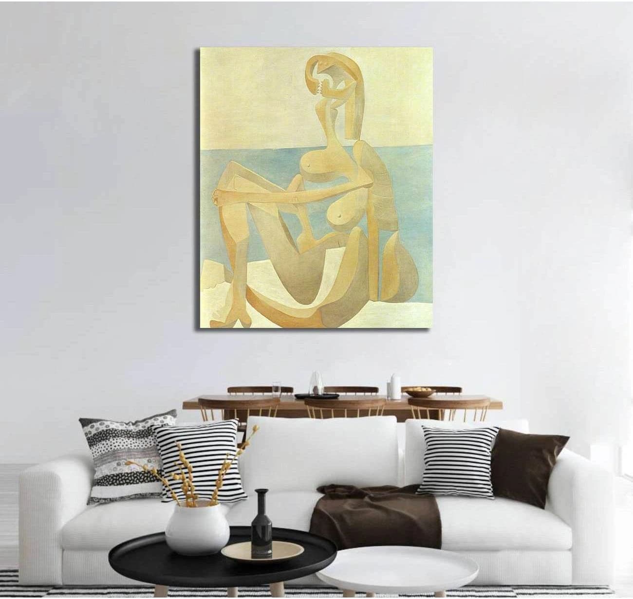 Pablo Picasso, Seated Bather - Canvas print - Zellart Canvas Prints 000Negative, 6172, ALL_Products