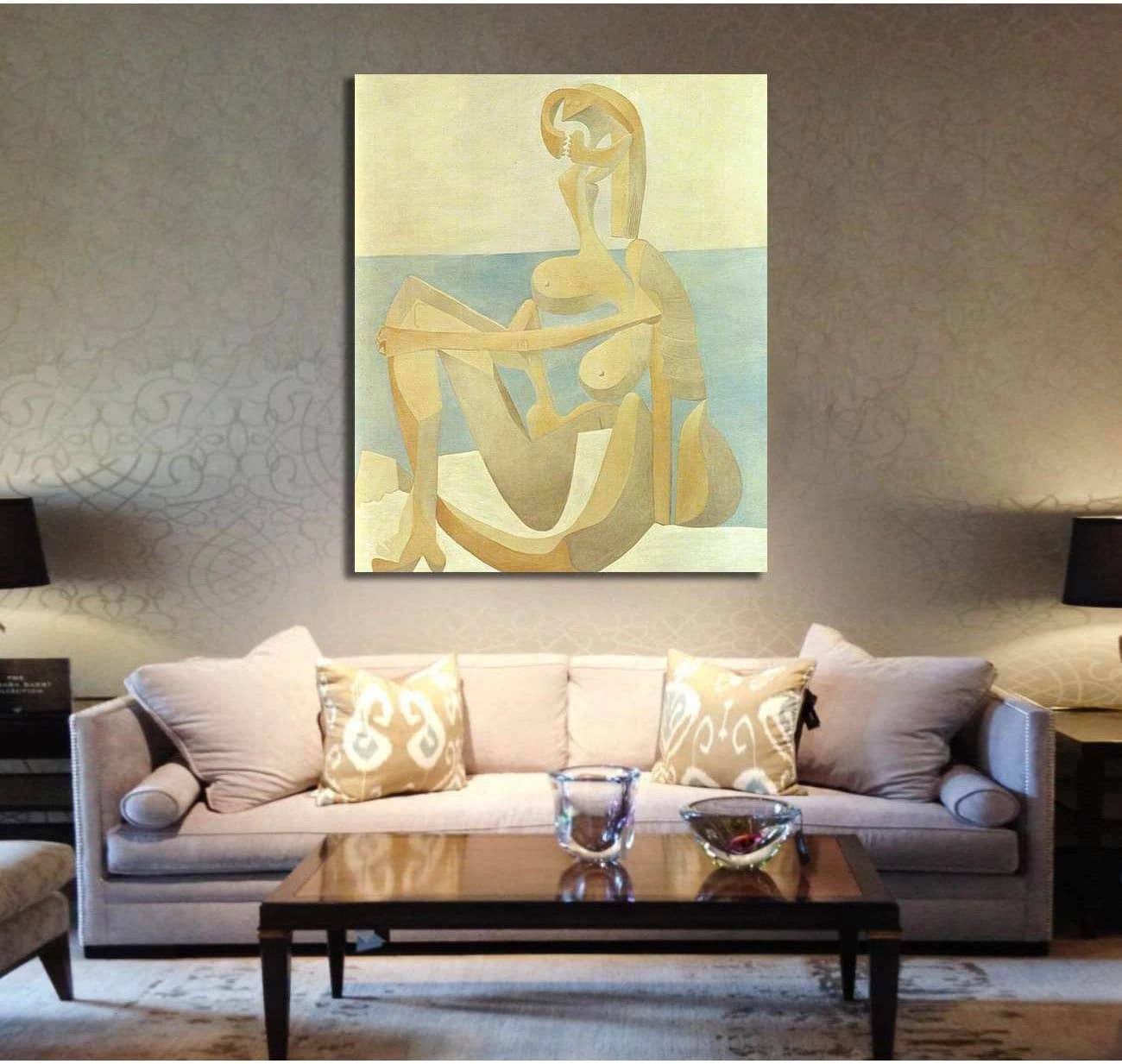 Pablo Picasso, Seated Bather - Canvas print - Zellart Canvas Prints 000Negative, 6172, ALL_Products