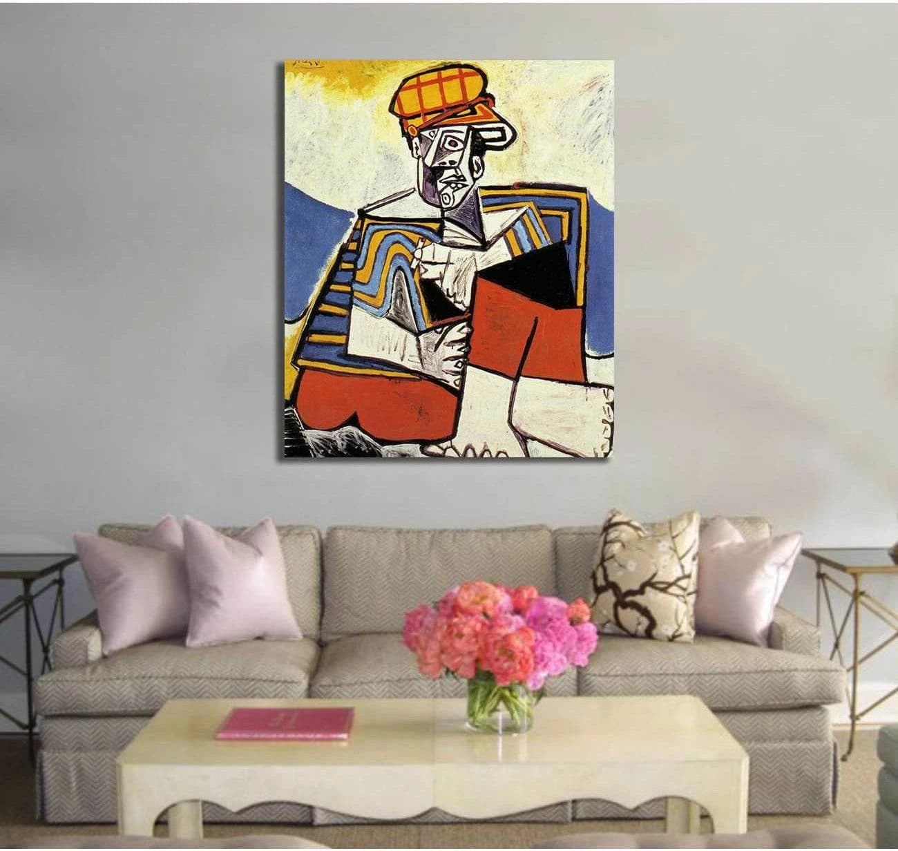 Pablo Picasso, The Smoker - Canvas print - Zellart Canvas Prints 000Negative, 6184, ALL_Products