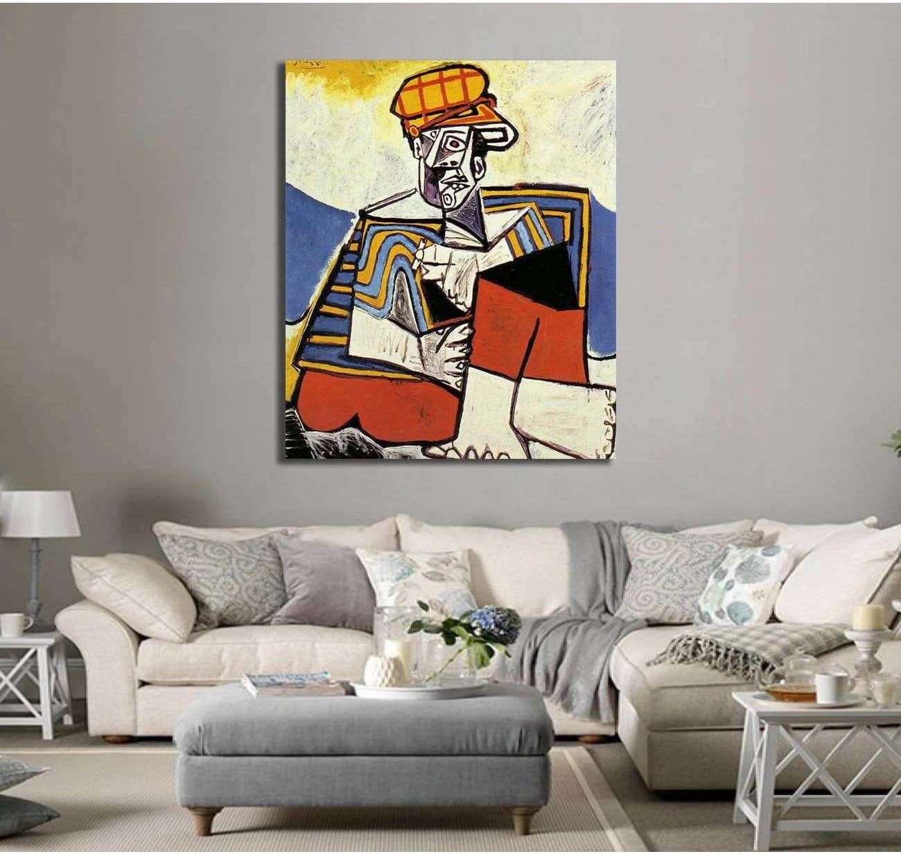 Pablo Picasso, The Smoker - Canvas print - Zellart Canvas Prints 000Negative, 6184, ALL_Products