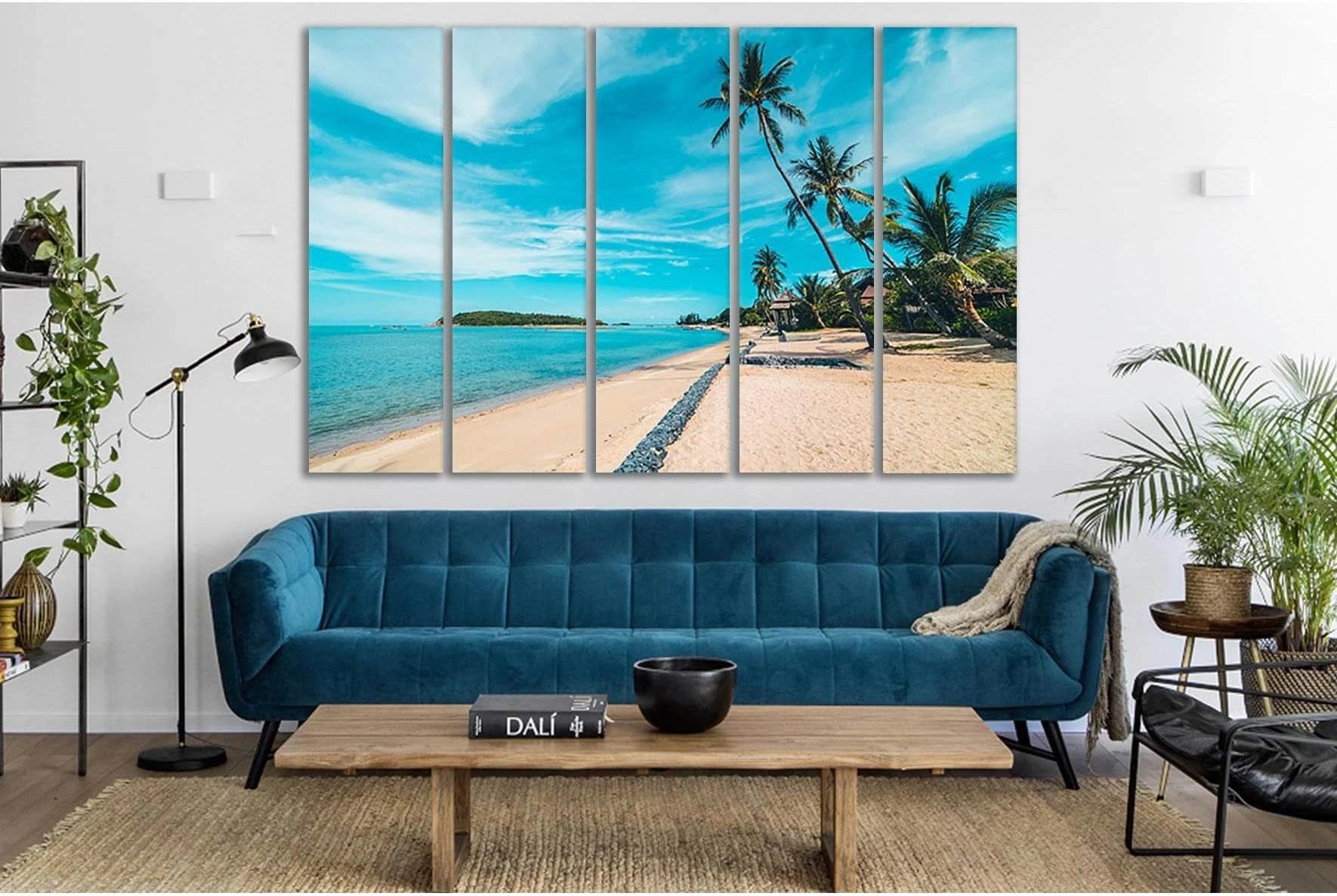 Palm Shore Sand №SL139 Ready to Hang Canvas Print - Zellart Canvas Prints 0new, ALL_Products, Beach Ocean & Waves