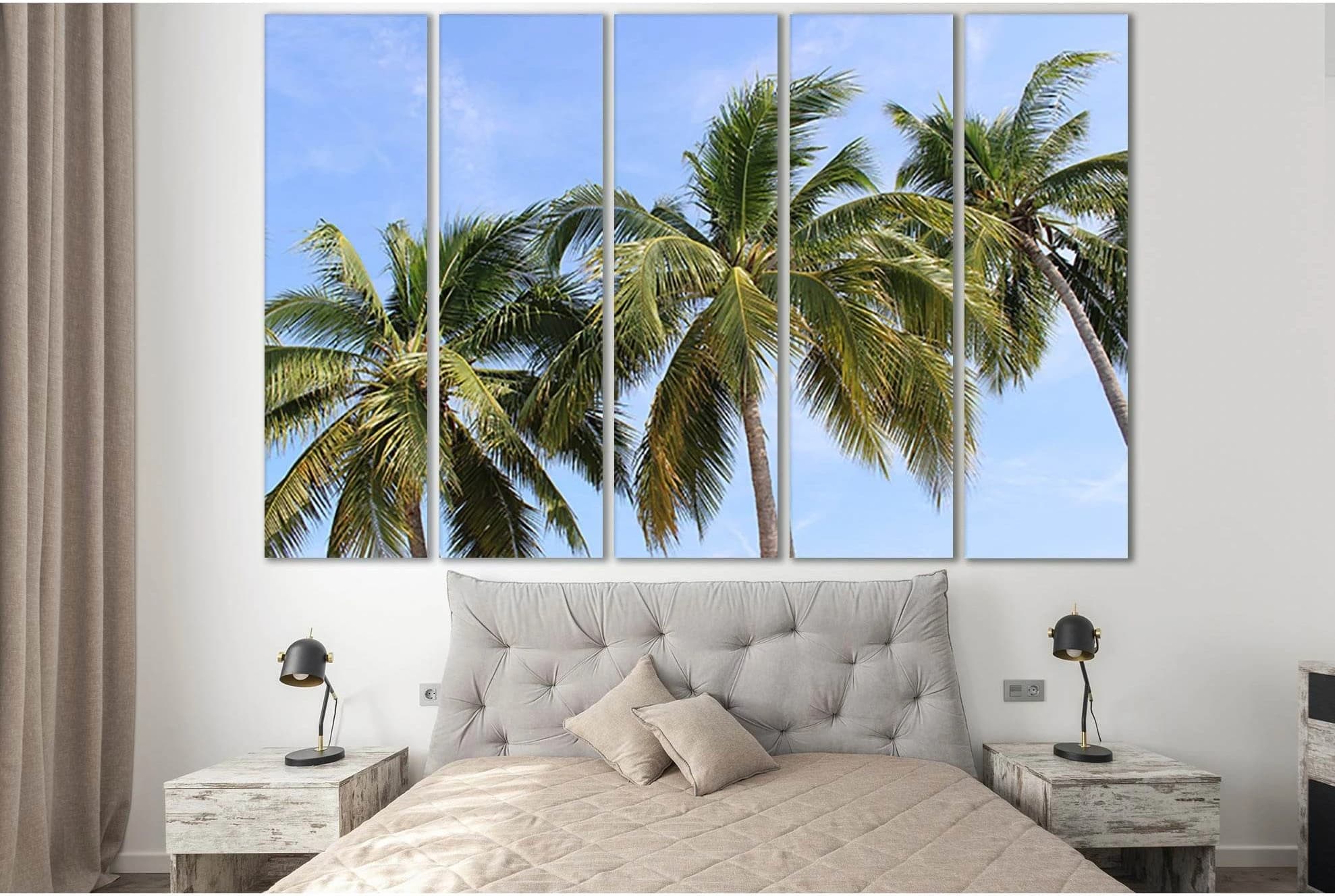 Palm Trees №SL827 Ready to Hang Canvas Print - Zellart Canvas Prints 0new, ALL_Products, Trees Wall Art