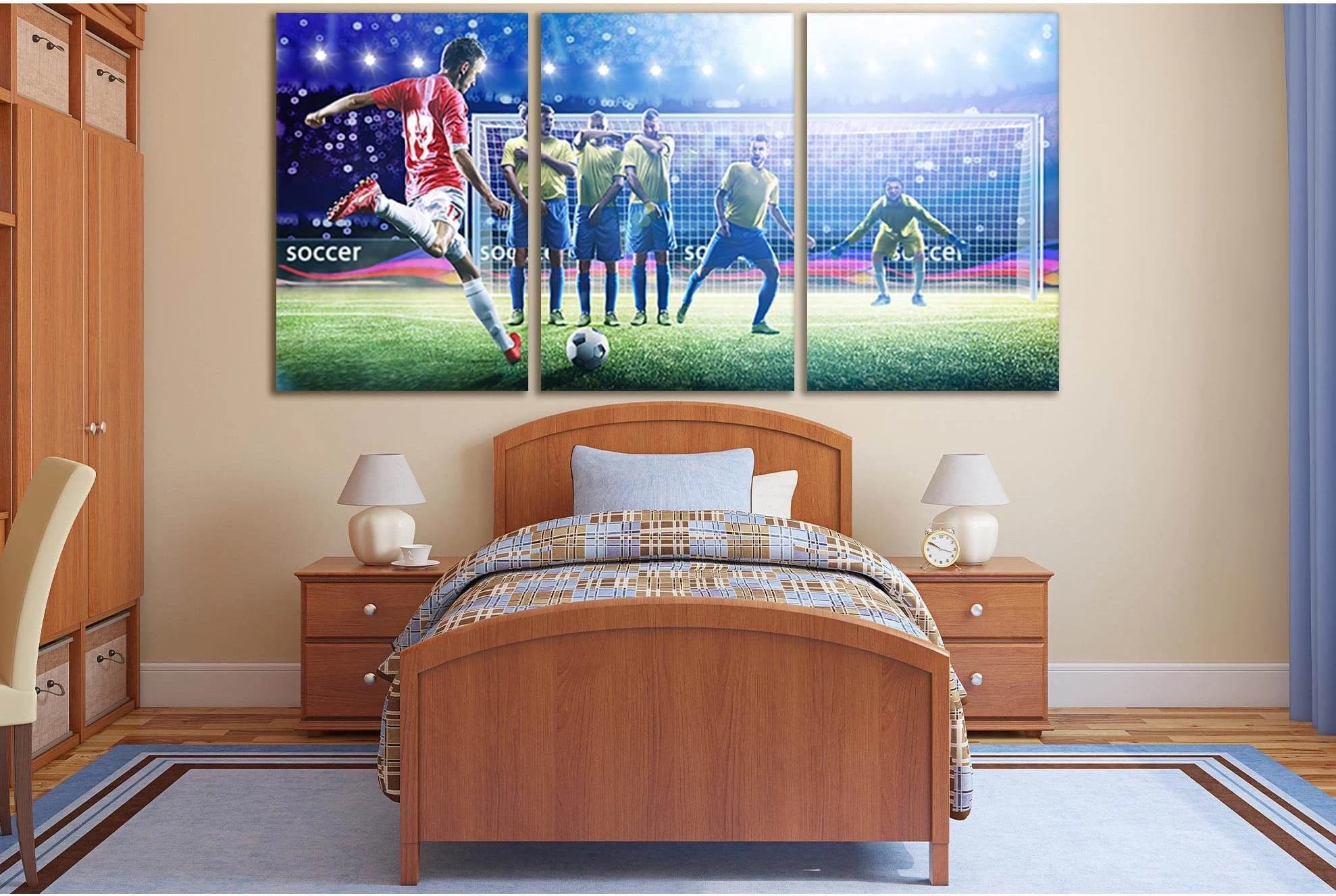 Penalty Football Addictive Moment №SL929 Ready to Hang Canvas Print - Zellart Canvas Prints 0new, ALL_Products, Sports & Motivation