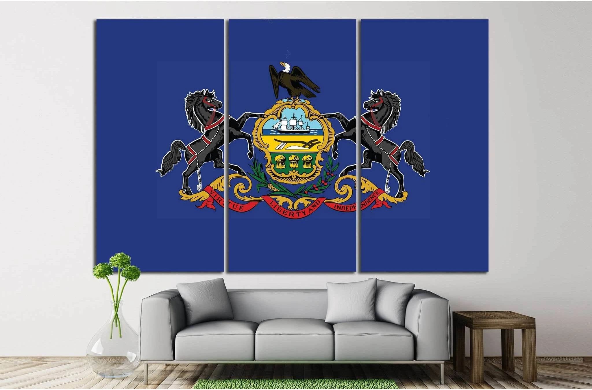 Pennsylvania №684 Ready to Hang Canvas Print - Zellart Canvas Prints ALL_Products, s-684