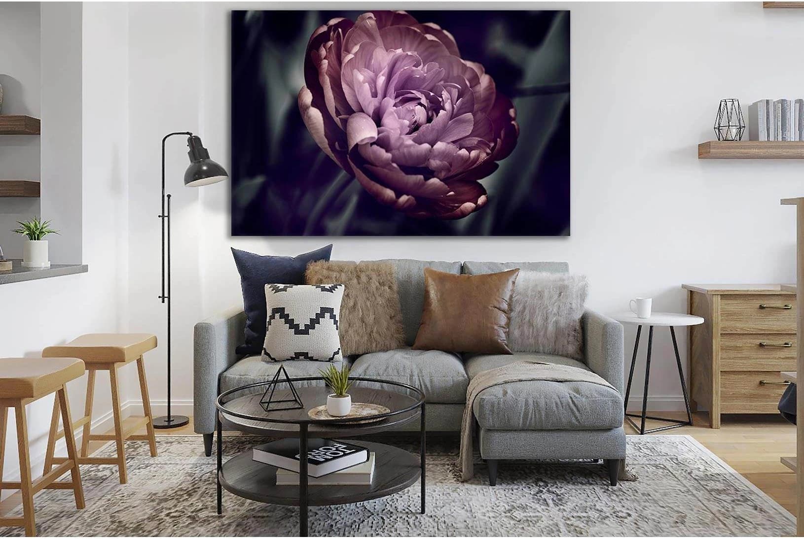 Peony In The Garden №SL703 Ready to Hang Canvas Print - Zellart Canvas Prints 0new, ALL_Products, Floral & Botanical Wall Art