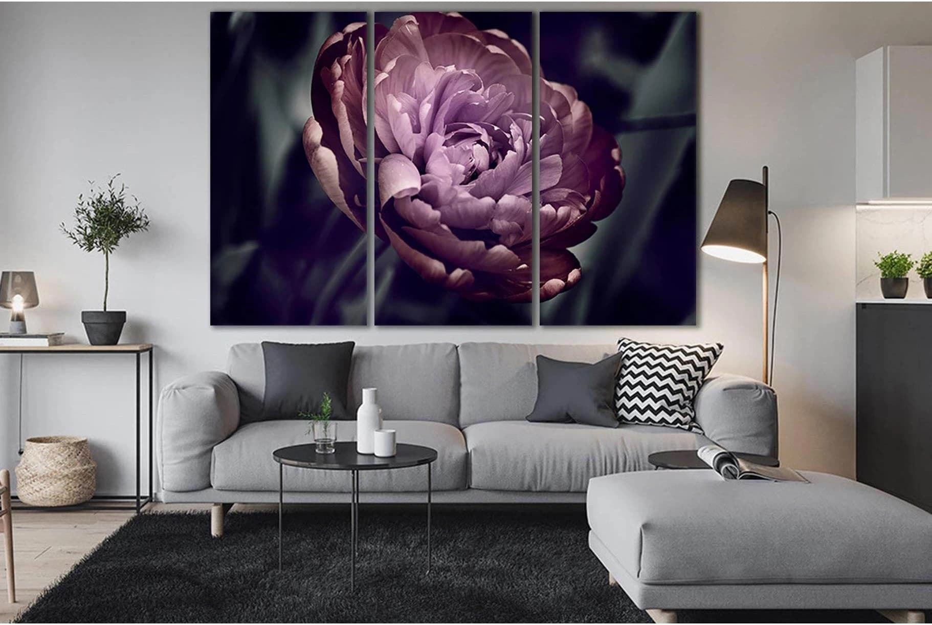 Peony In The Garden №SL703 Ready to Hang Canvas Print - Zellart Canvas Prints 0new, ALL_Products, Floral & Botanical Wall Art