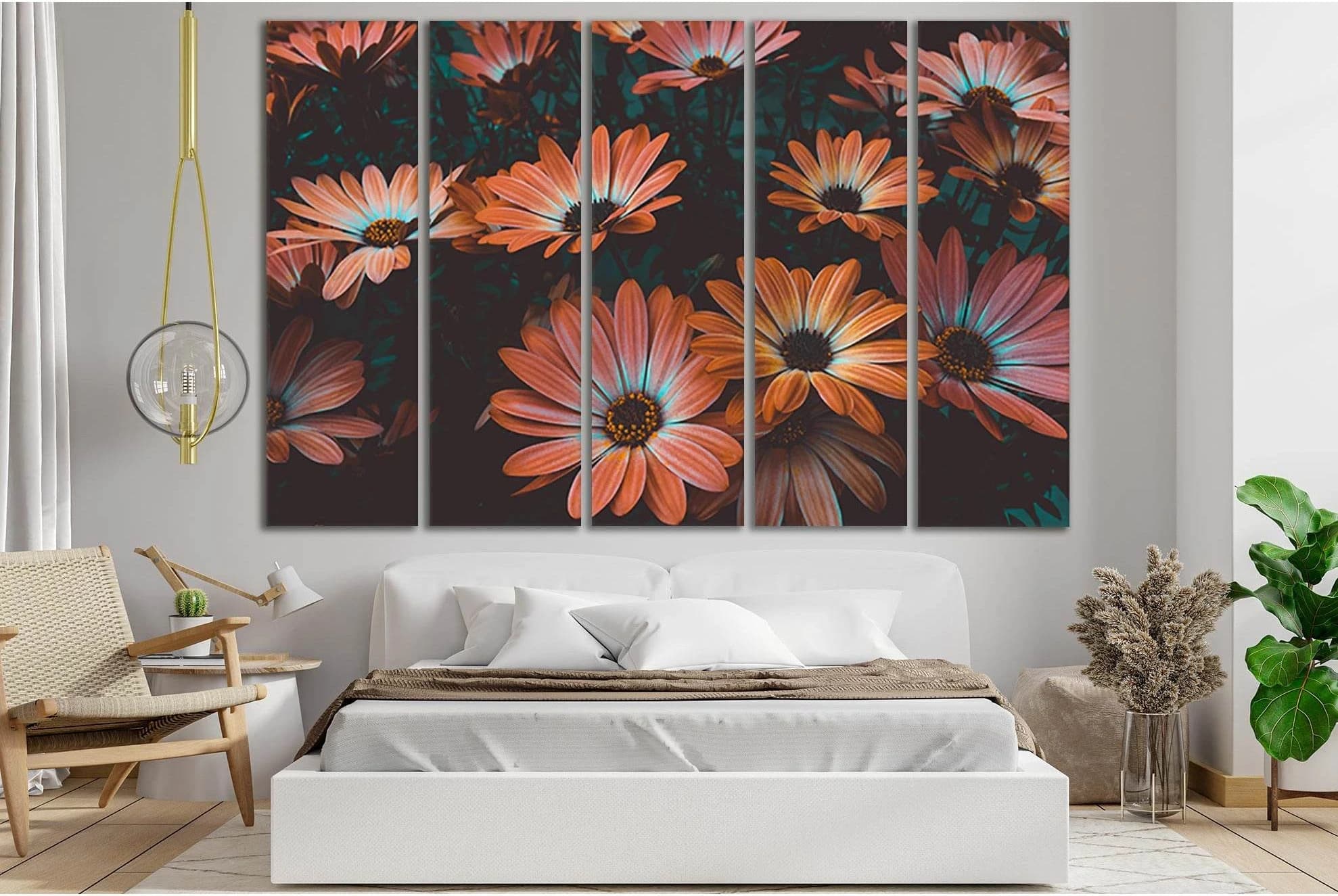 Photo Of Daisy Flowers №SL728 Ready to Hang Canvas Print - Zellart Canvas Prints 0new, ALL_Products, Floral & Botanical Wall Art