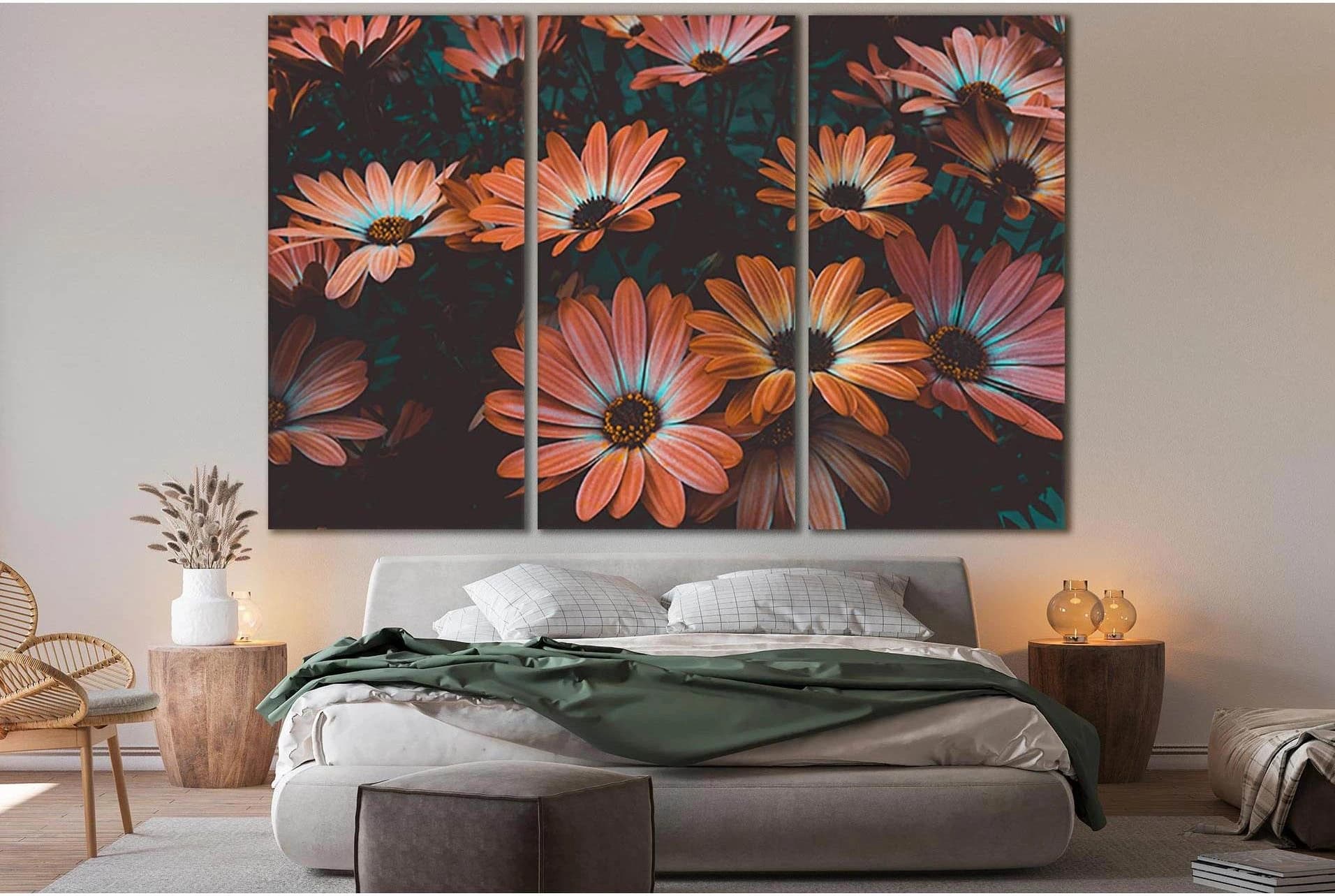 Photo Of Daisy Flowers №SL728 Ready to Hang Canvas Print - Zellart Canvas Prints 0new, ALL_Products, Floral & Botanical Wall Art