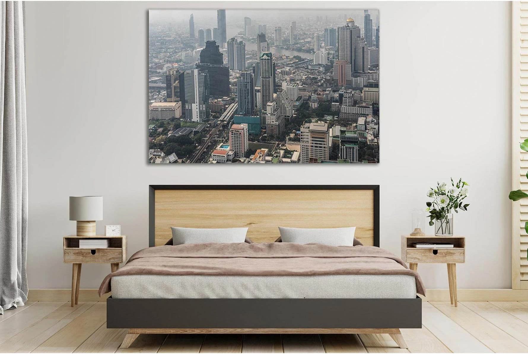 Picturesque Bangkok Cityscape №SL363 Ready to Hang Canvas Print - Zellart Canvas Prints 0new, ALL_Products, Cityscapes & Skylines