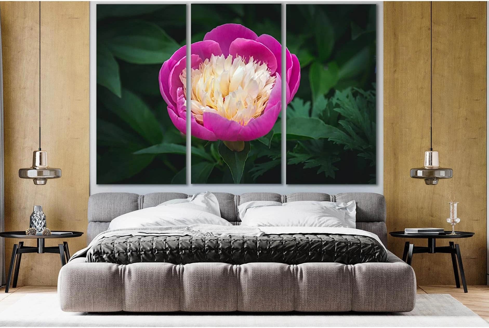 Pink And White Petaled Flower №SL719 Ready to Hang Canvas Print - Zellart Canvas Prints 0new, ALL_Products, Floral & Botanical Wall Art