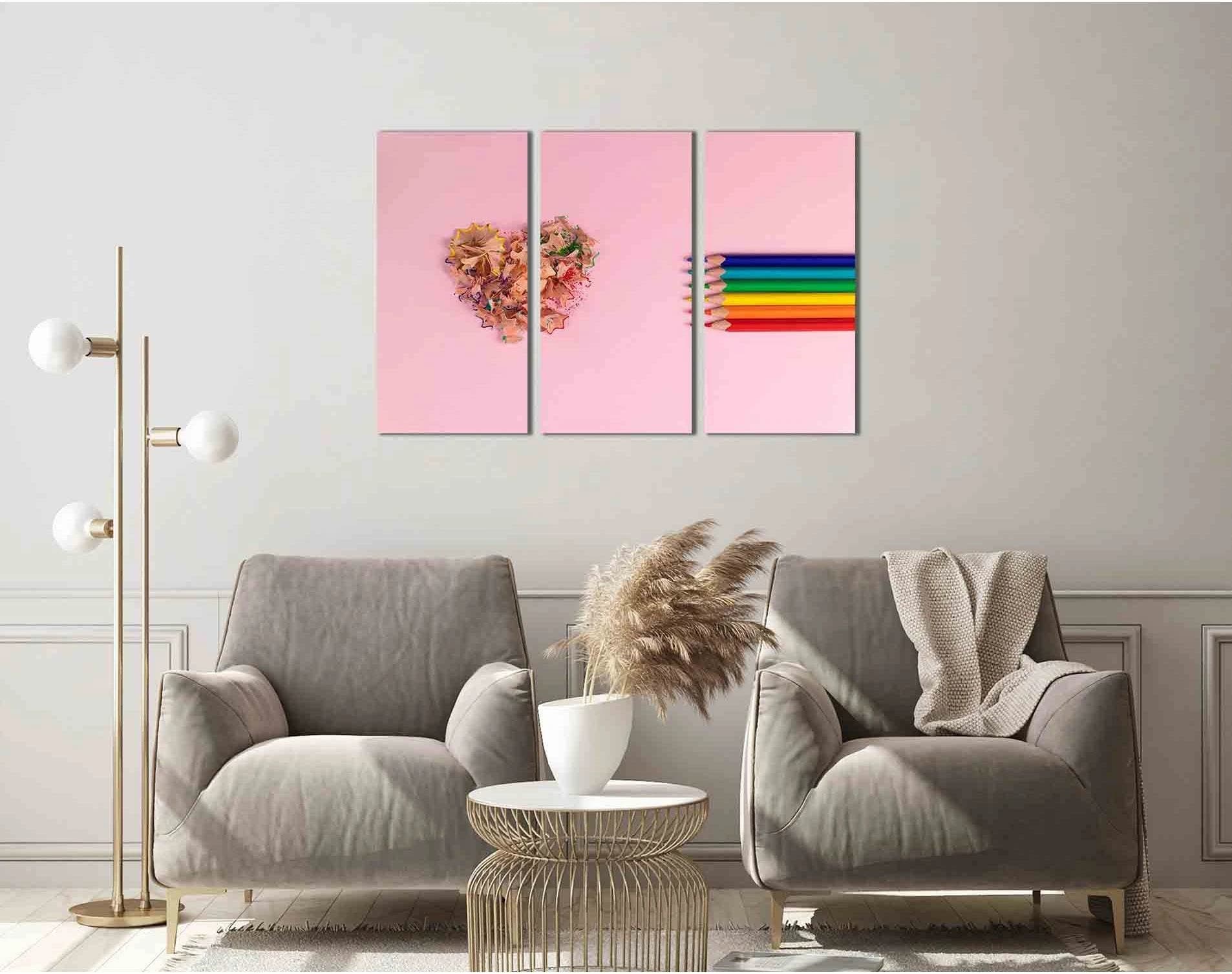 Rainbow LGBT pencils №2145 Ready to Hang Canvas Print - Zellart Canvas Prints 2145, ALL_Products