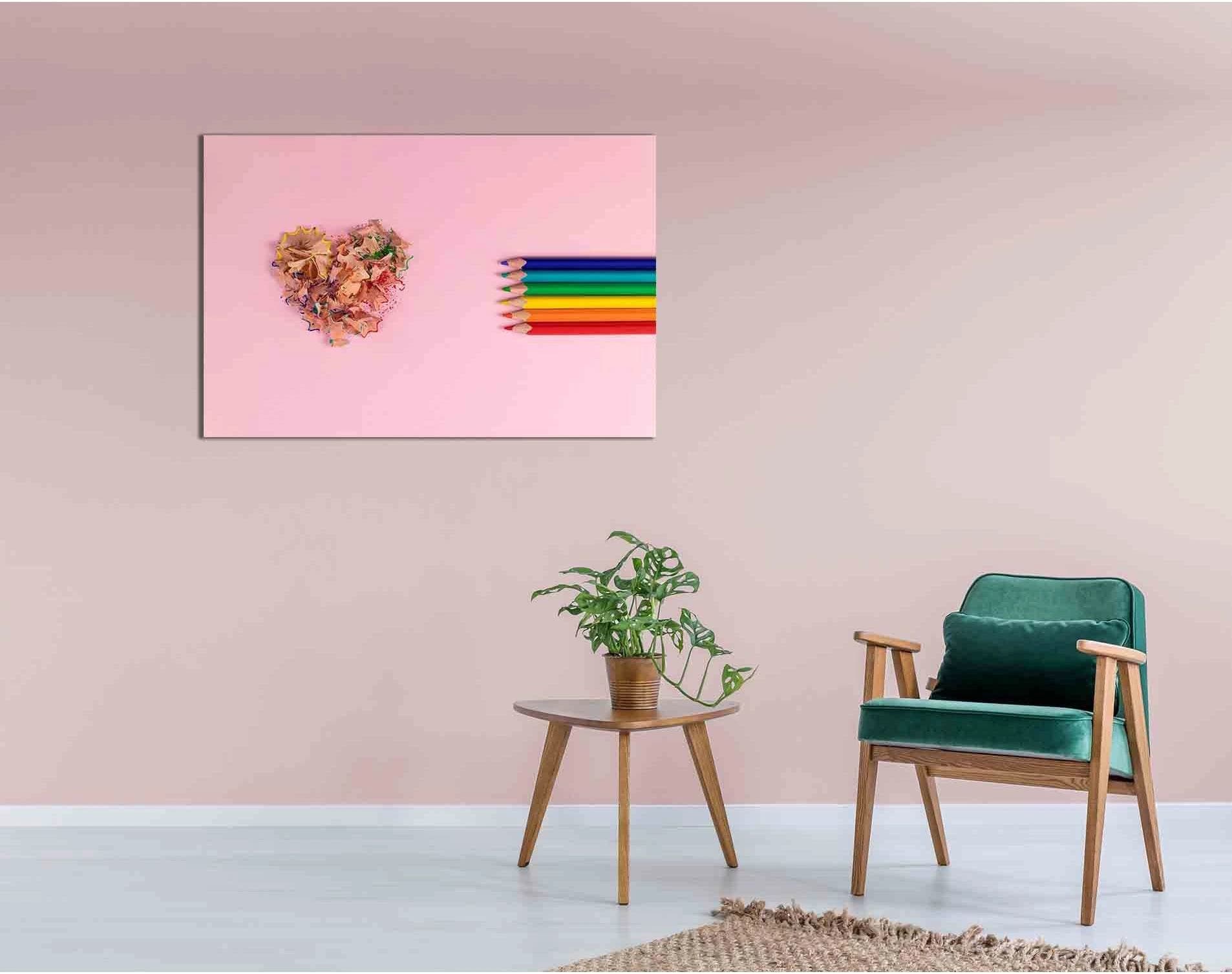 Rainbow LGBT pencils №2145 Ready to Hang Canvas Print - Zellart Canvas Prints 2145, ALL_Products