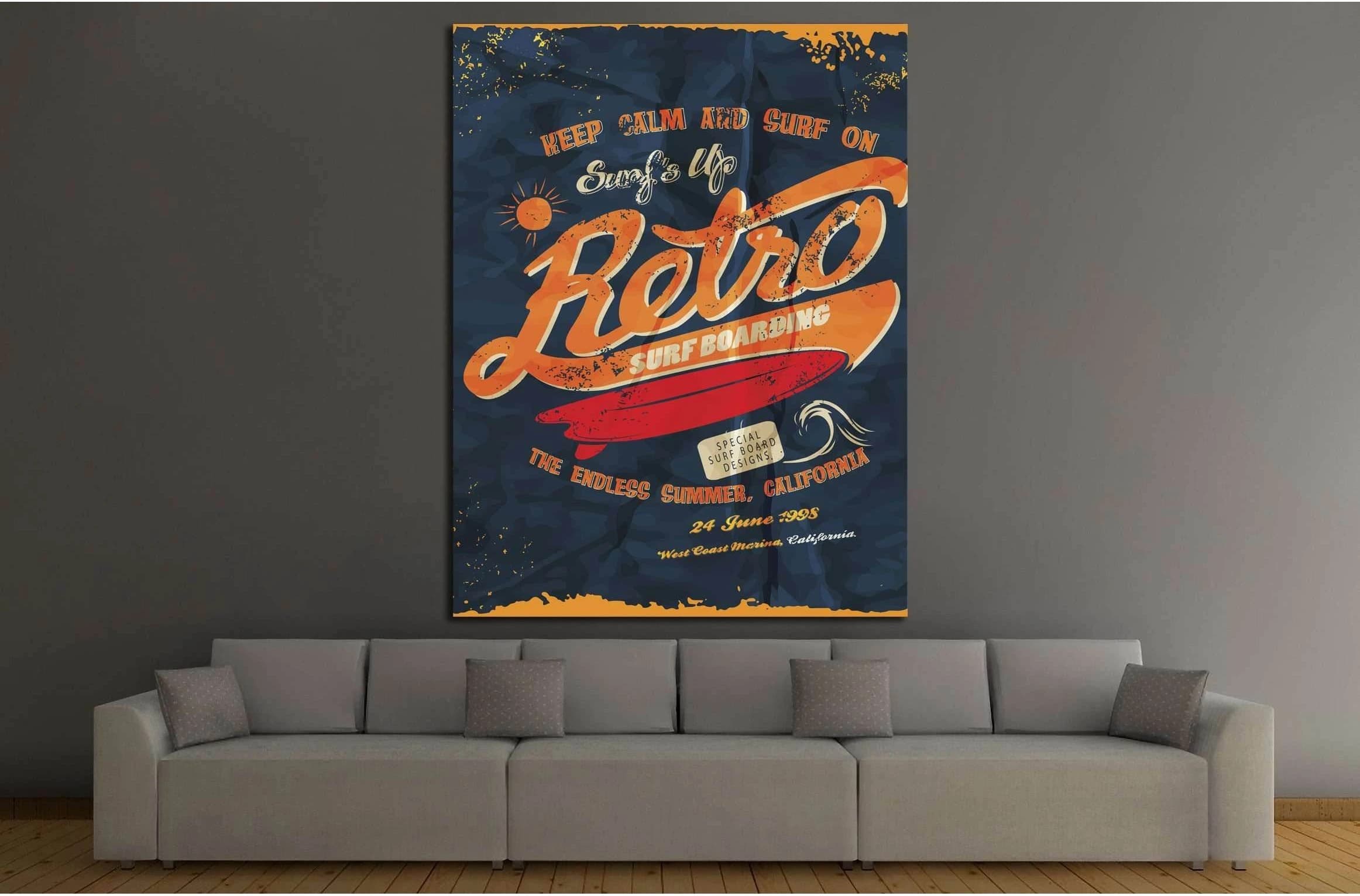 retro canvas №4592 Ready to Hang Canvas Print - Zellart Canvas Prints ALL_Products, s-4592