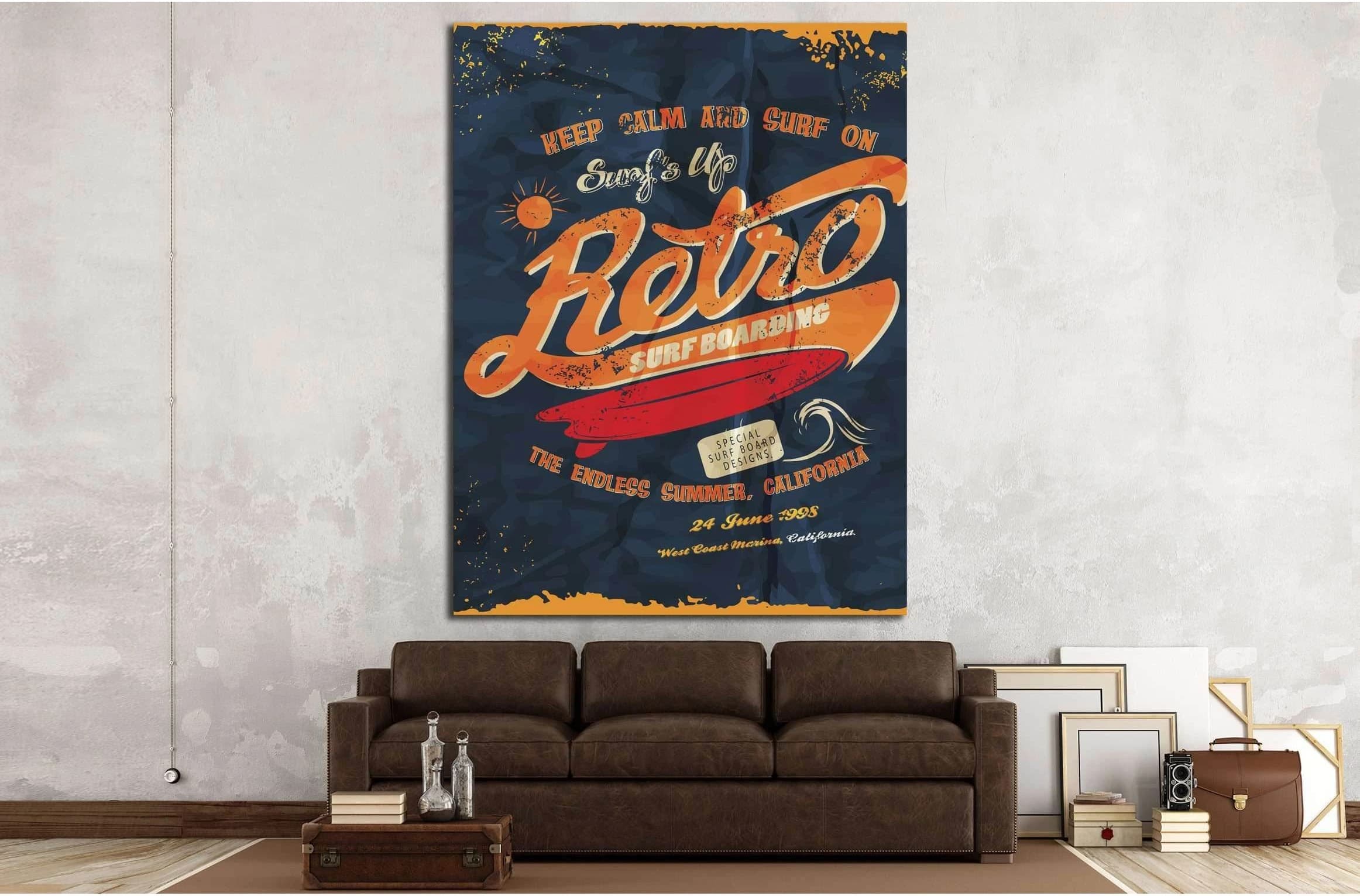 retro canvas №4592 Ready to Hang Canvas Print - Zellart Canvas Prints ALL_Products, s-4592