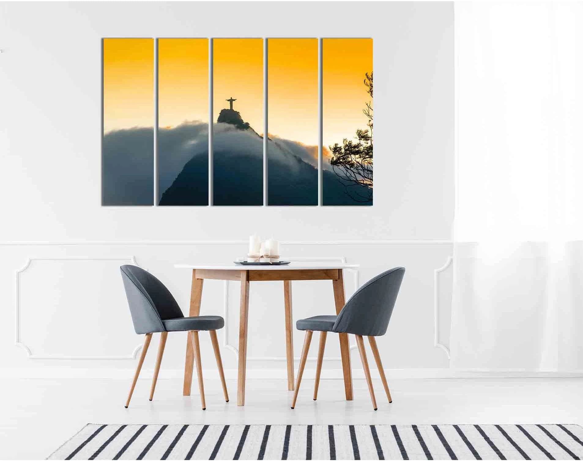 Rio de Janeiro at sunrise №D1836 Ready to Hang Canvas Print - Zellart Canvas Prints 0new, ALL_Products, Sunrise & sunset wall art