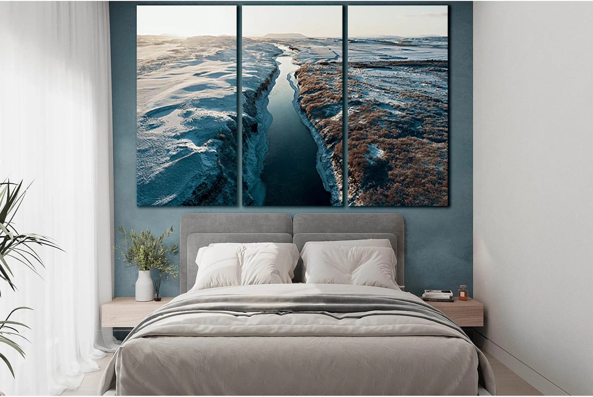 River In Iceland №SL1313 Ready to Hang Canvas Print - Zellart Canvas Prints 0new, ALL_Products, Glacials