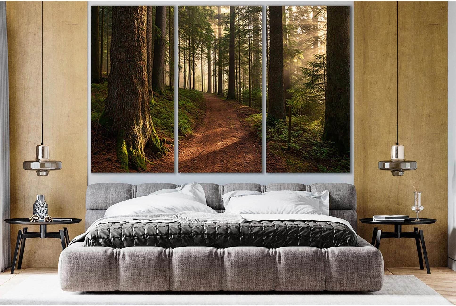Road In The Forest №SL823 Ready to Hang Canvas Print - Zellart Canvas Prints 0new, ALL_Products, Trees Wall Art