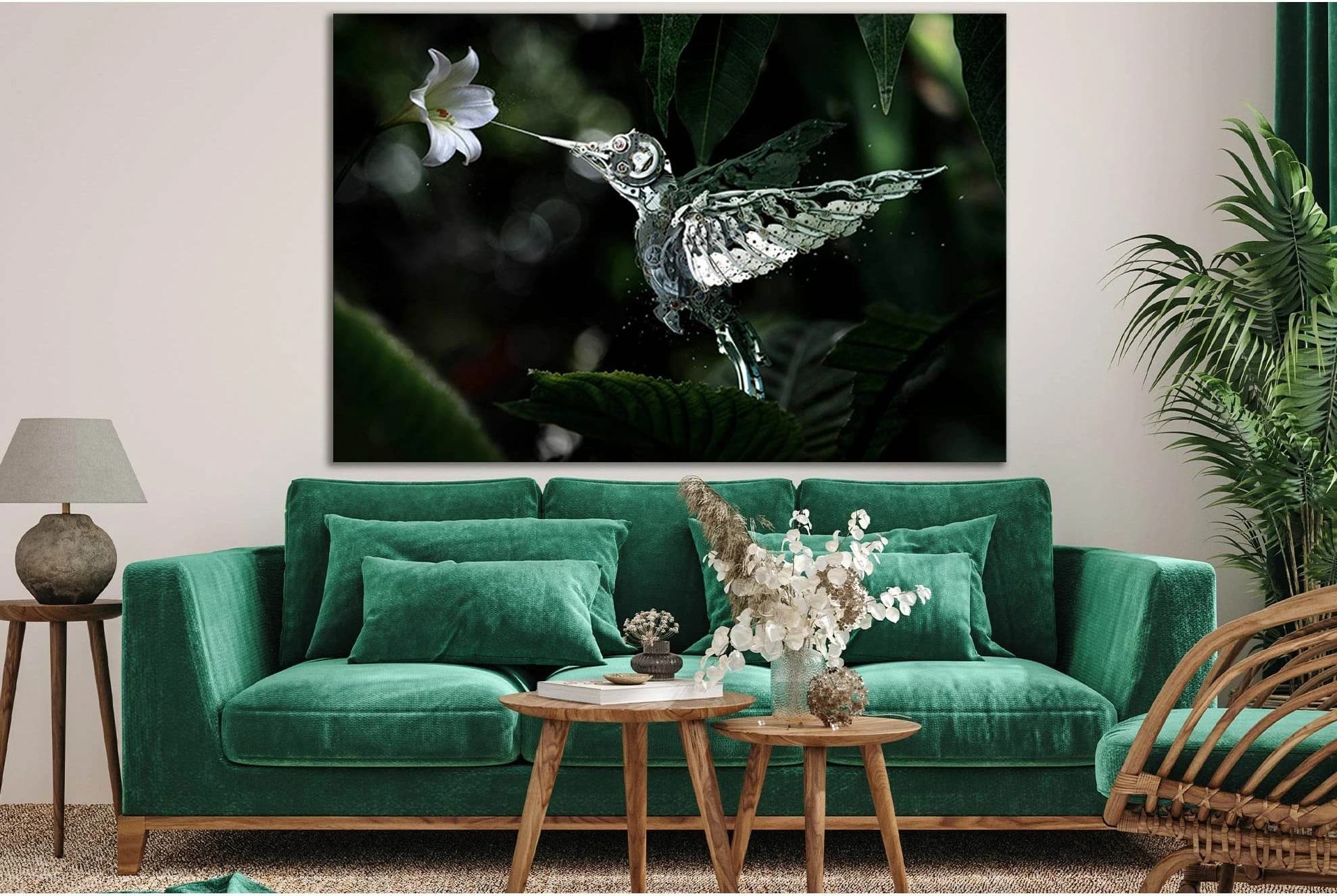 Robot Calibri №SL1292 Ready to Hang Canvas Print - Zellart Canvas Prints 0new, ALL_Products, Fantasy And Sci Fi Wall Art