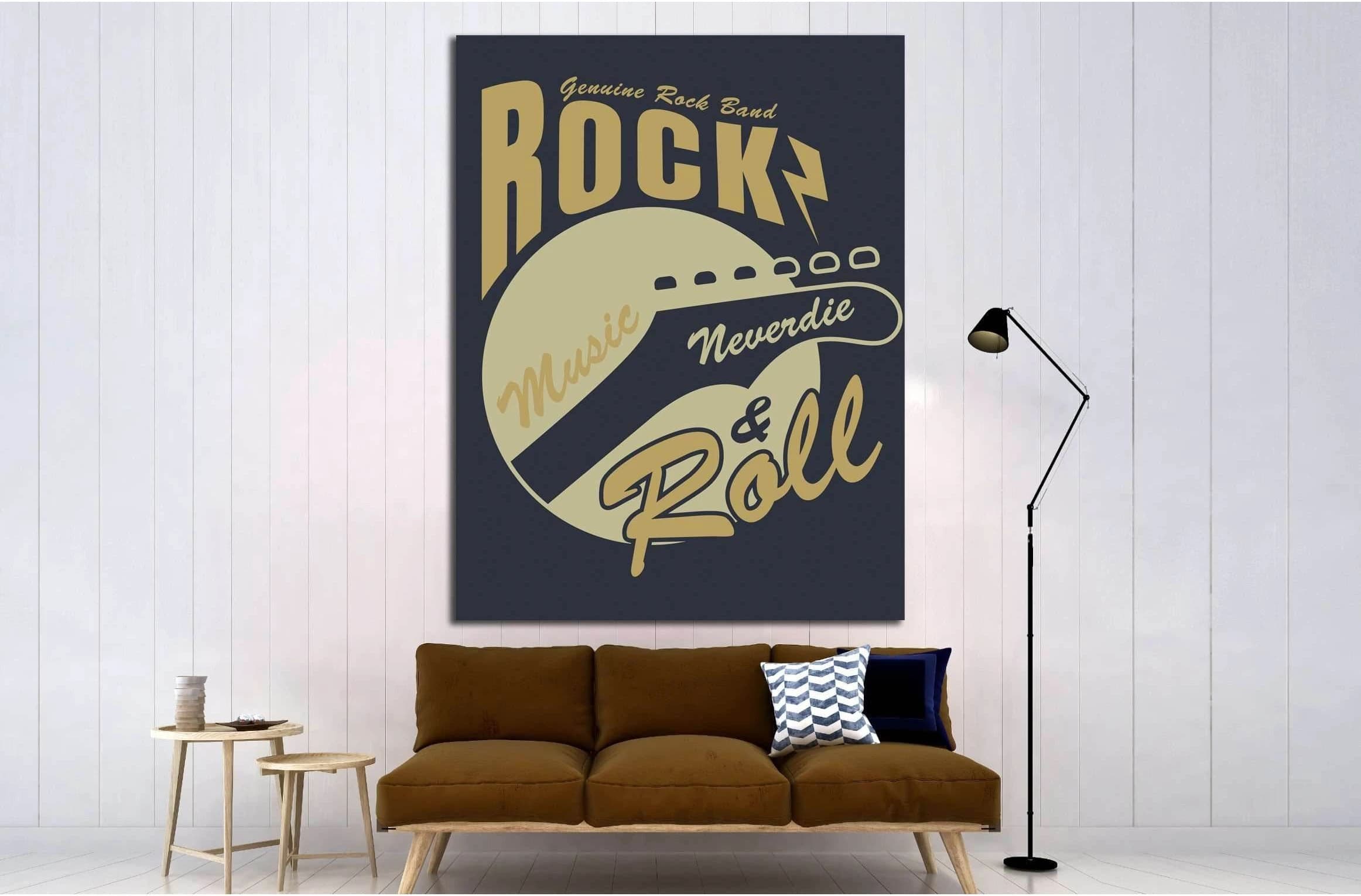 rockandroll №4589 Ready to Hang Canvas Print - Zellart Canvas Prints ALL_Products, s-4589