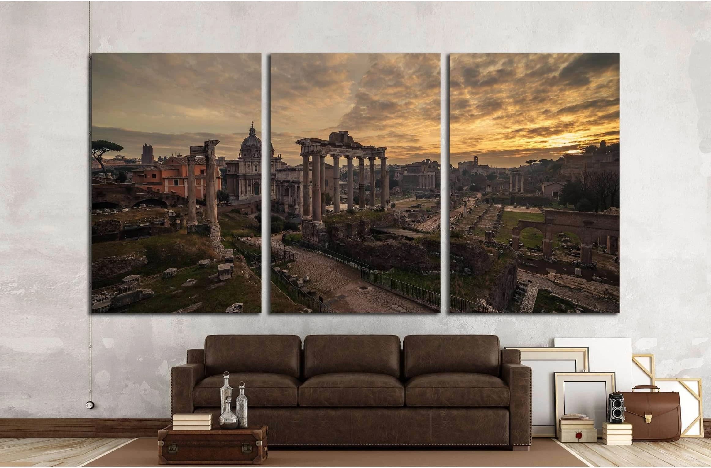 Rome, Italy The Roman Forum. Old Town of the city №3042 Ready to Hang Canvas Print - Zellart Canvas Prints ALL_Products, s-3042