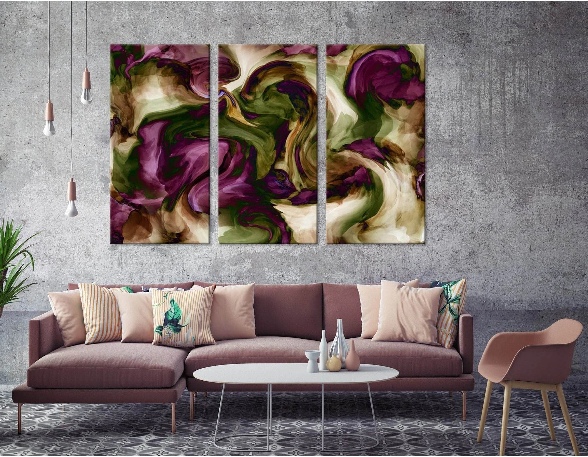 Rose Buds Abstract №04332 Ready to Hang Canvas Print - Zellart Canvas Prints ALL_Products