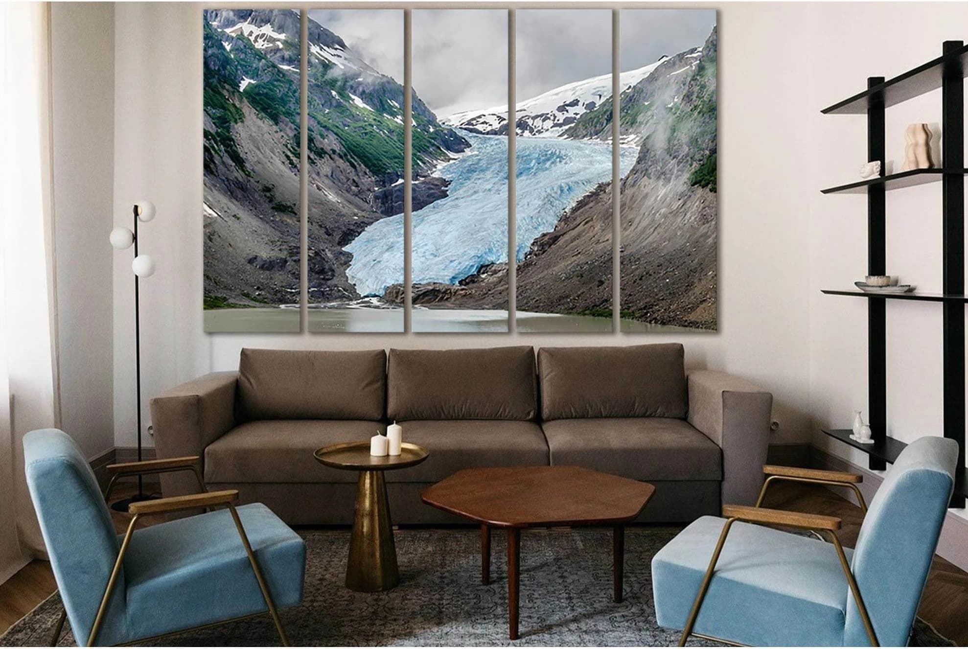 Salmon Glacier Near Hyder Alaska №SL1358 Ready to Hang Canvas Print - Zellart Canvas Prints 0new, ALL_Products, Glacials