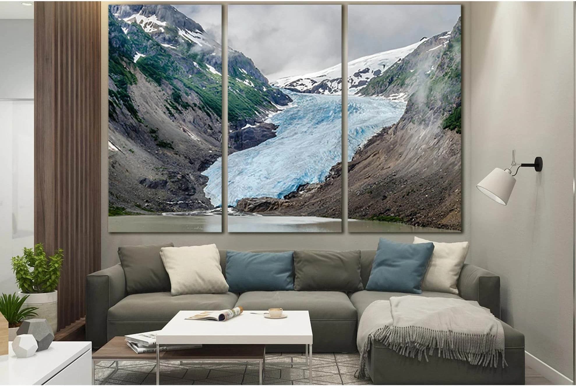Salmon Glacier Near Hyder Alaska №SL1358 Ready to Hang Canvas Print - Zellart Canvas Prints 0new, ALL_Products, Glacials