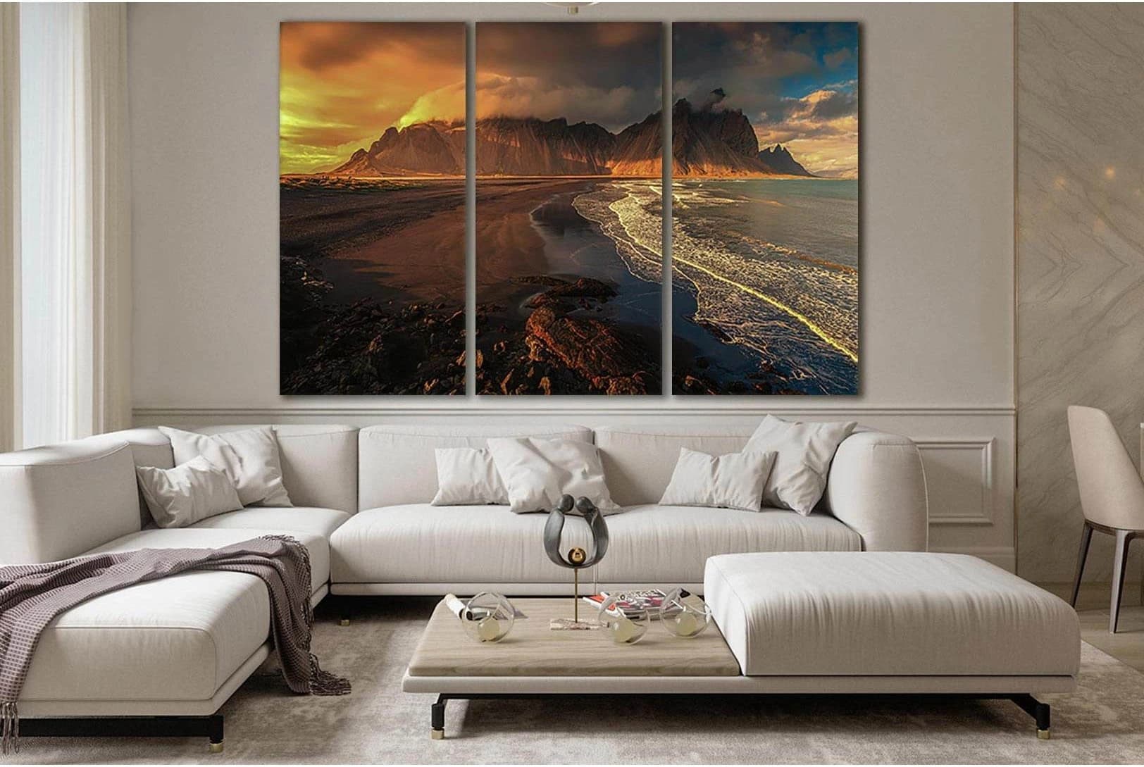Seashore With Hills №SL159 Ready to Hang Canvas Print - Zellart Canvas Prints 0new, ALL_Products, Beach Ocean & Waves