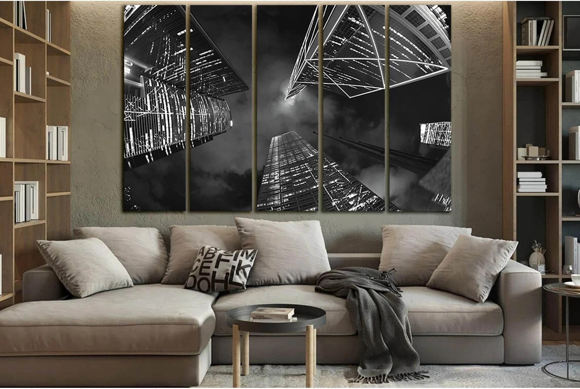 Skyscrapers Architecture №SL1372 Ready to Hang Canvas Print - Zellart Canvas Prints 0new, ALL_Products, Architecture
