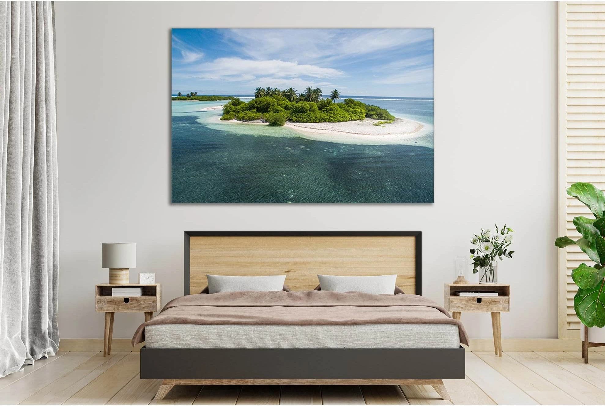 Small Tropical Island №SL93 Ready to Hang Canvas Print - Zellart Canvas Prints 0new, ALL_Products, Beach Ocean & Waves