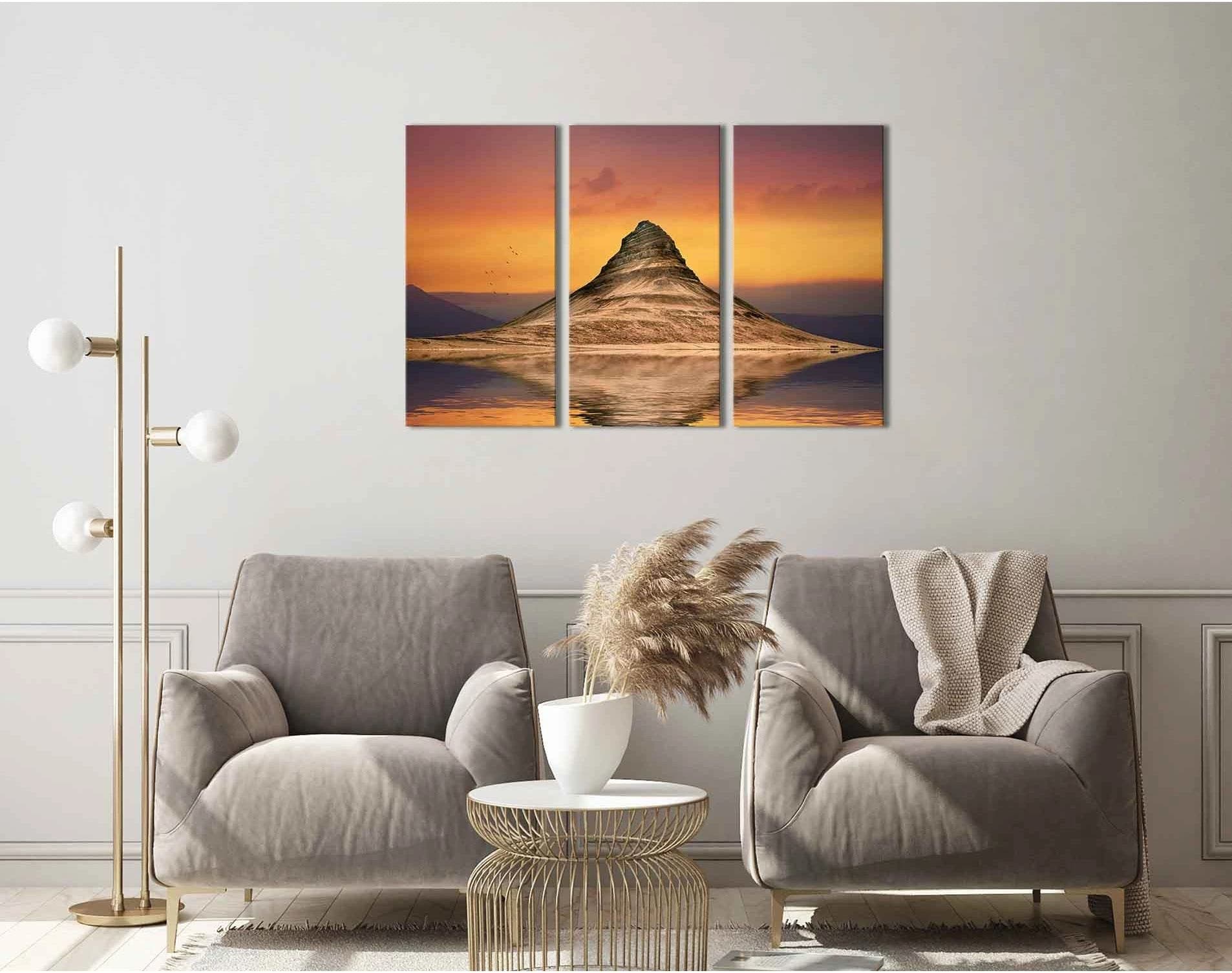 Snaefellsjokull national park №D1215 Ready to Hang Canvas Print - Zellart Canvas Prints 0new, ALL_Products, Sunrise & sunset wall art