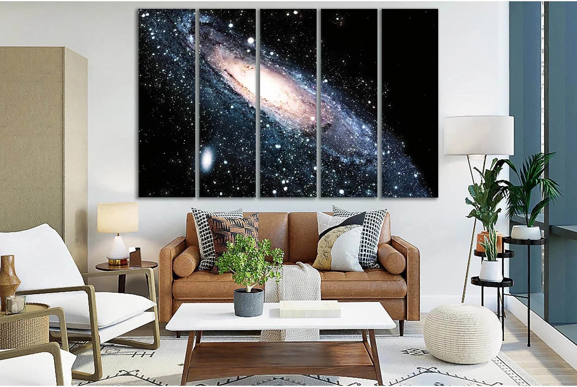 Spiral Galaxy In The Universe №SL403 Ready to Hang Canvas Print - Zellart Canvas Prints 0new, ALL_Products, Astronomy & Space Canvas Wall Art