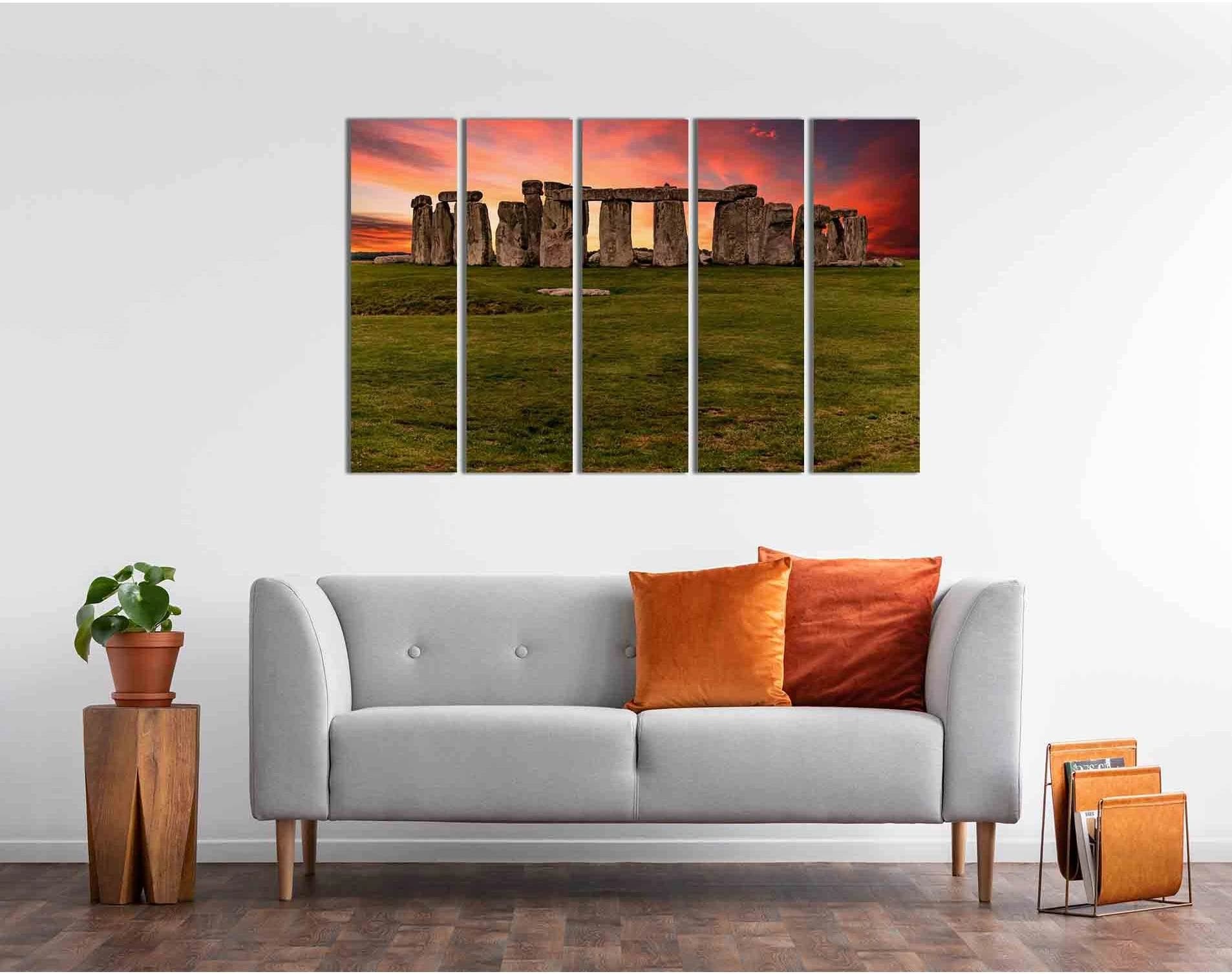 Stonehenge sunset №D2026 Ready to Hang Canvas Print - Zellart Canvas Prints 0new, ALL_Products, Sunrise & sunset wall art