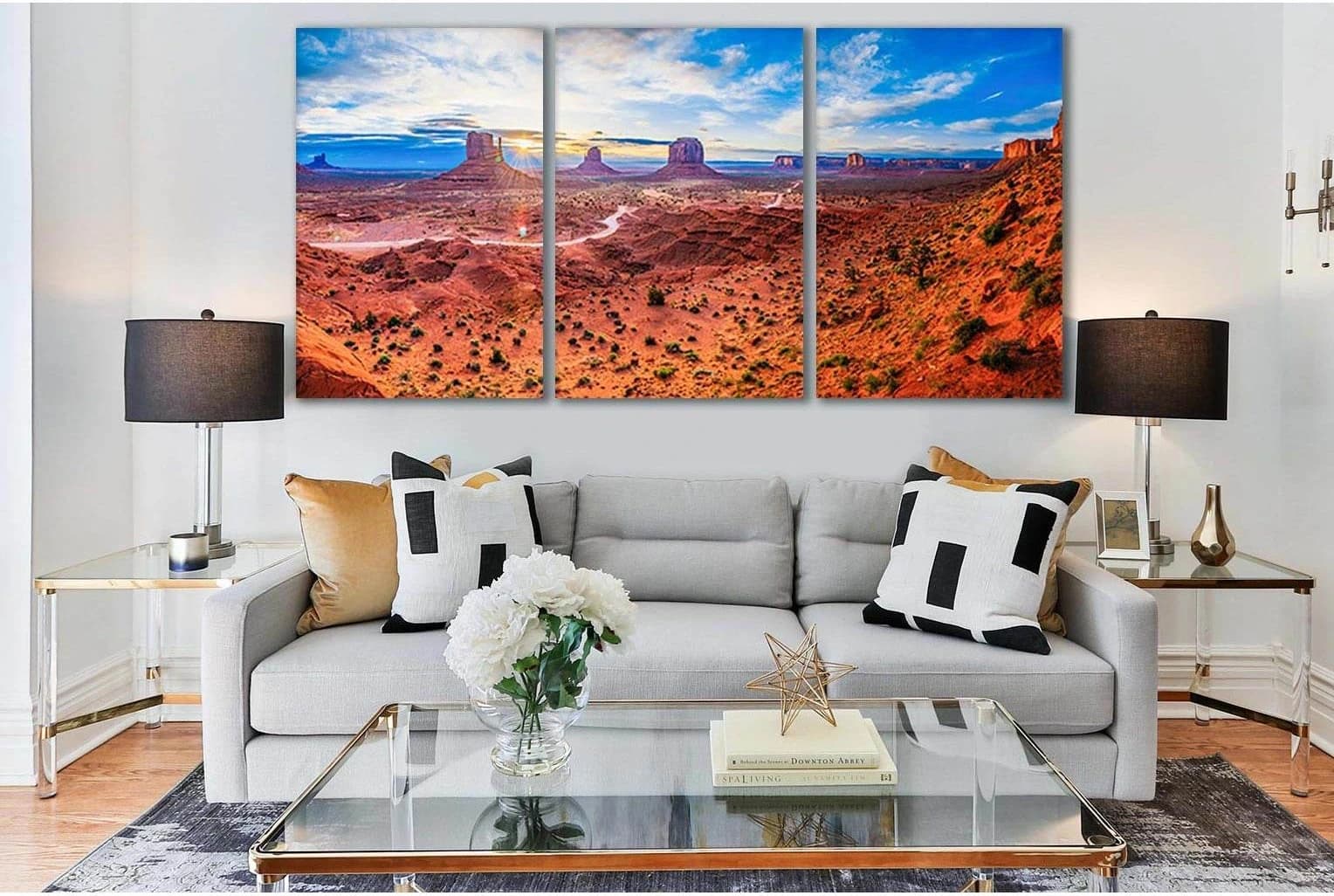 Sunrise In The Desert №SL267 Ready to Hang Canvas Print - Zellart Canvas Prints 0new, ALL_Products, SUNRISE & SUNSET WALL ART