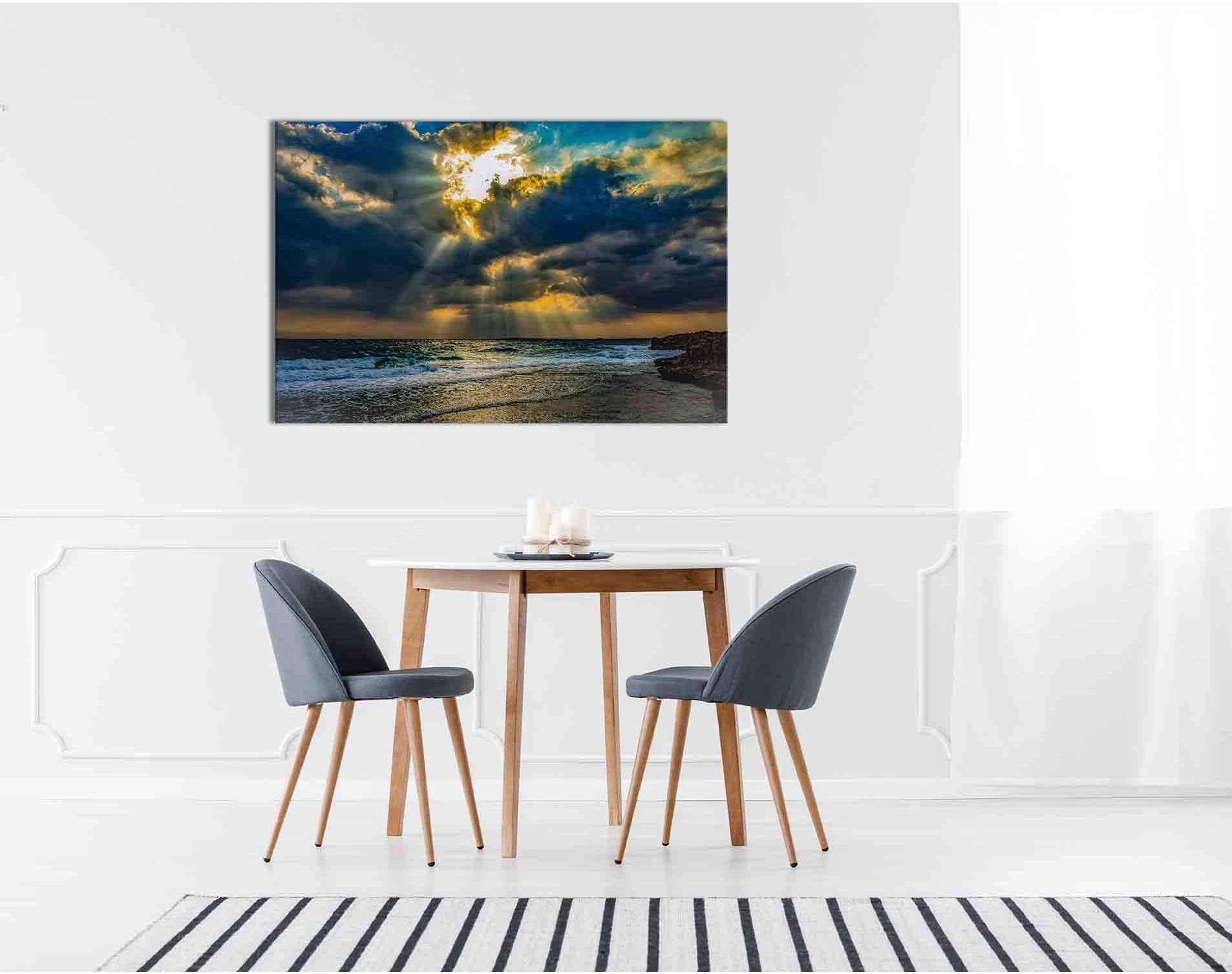 Sunrise over the sea №D1228 Ready to Hang Canvas Print - Zellart Canvas Prints 0new, ALL_Products, Sunrise & sunset wall art