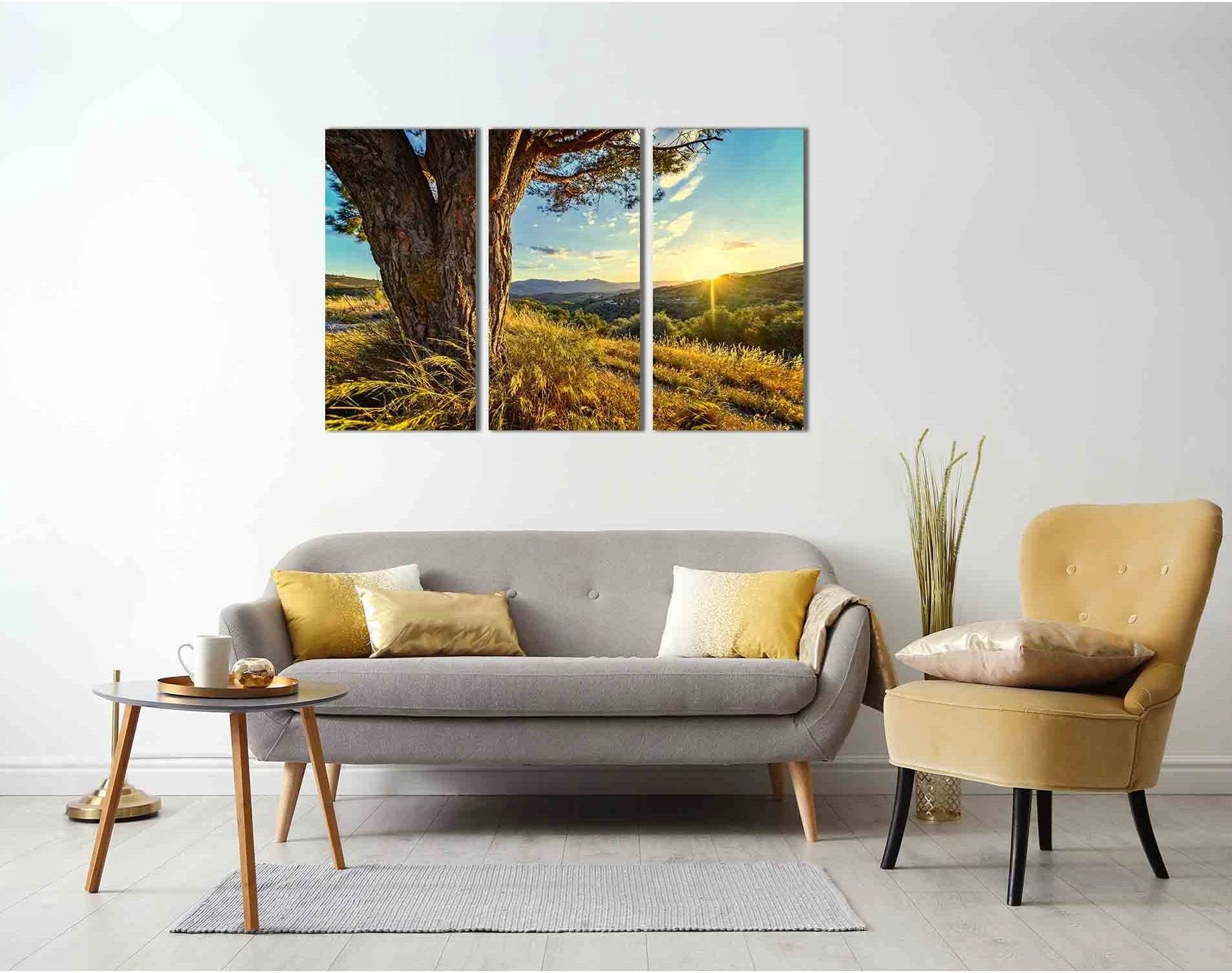 Sunrise view from the hill №D1812 Ready to Hang Canvas Print - Zellart Canvas Prints 0new, ALL_Products, Sunrise & sunset wall art