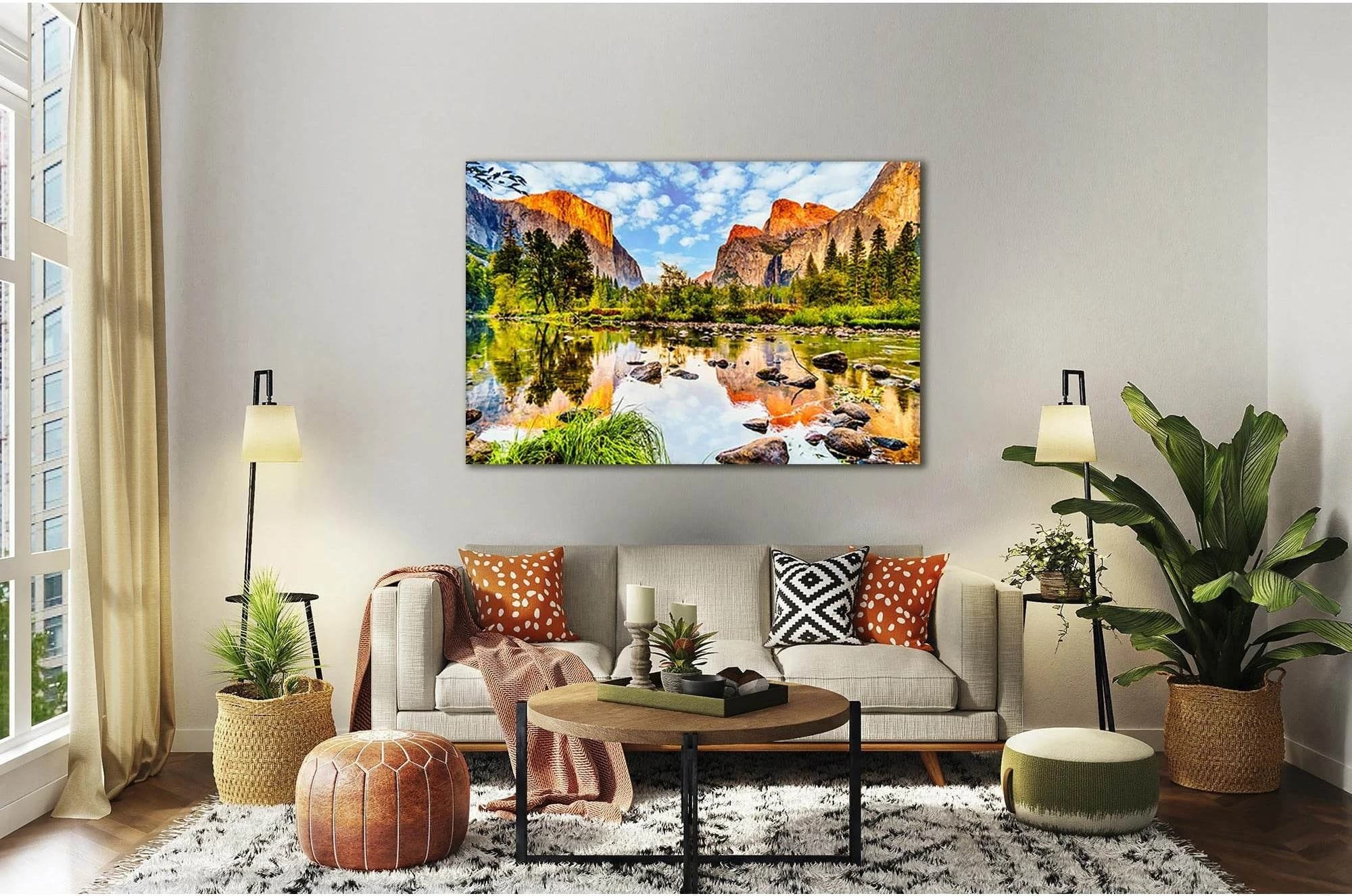 Sunset Glow Over El Capitan №sl02 Ready to Hang Canvas Print - Zellart Canvas Prints 0new, ALL_Products, Nature & Landscapes Canvas Print