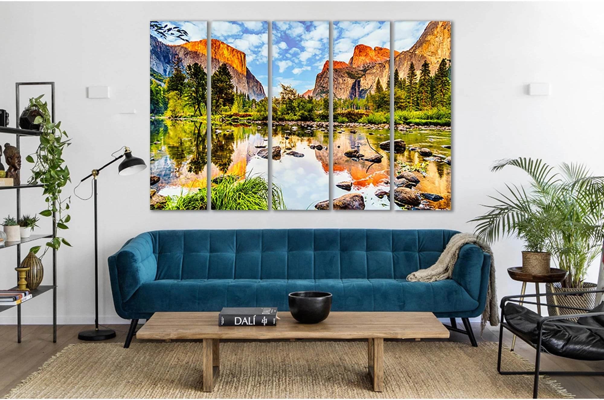 Sunset Glow Over El Capitan №sl02 Ready to Hang Canvas Print - Zellart Canvas Prints 0new, ALL_Products, Nature & Landscapes Canvas Print
