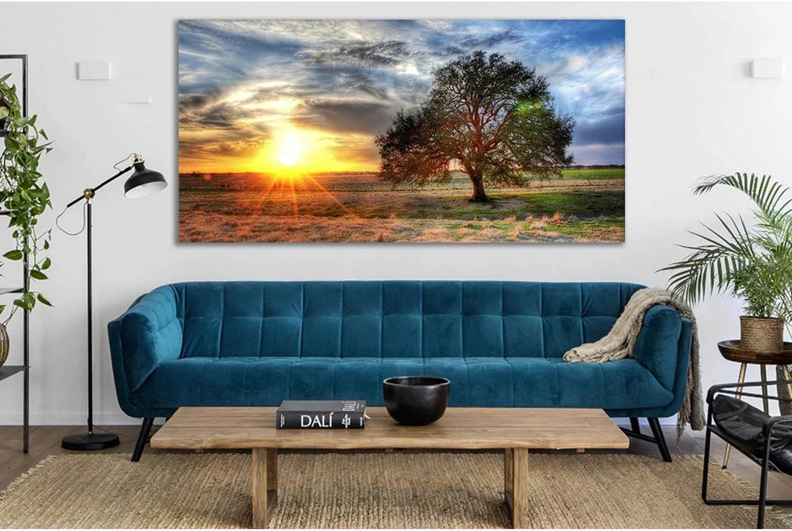 Sunset On A Texas Farm №SL240 Ready to Hang Canvas Print - Zellart Canvas Prints 0new, ALL_Products, SUNRISE & SUNSET WALL ART