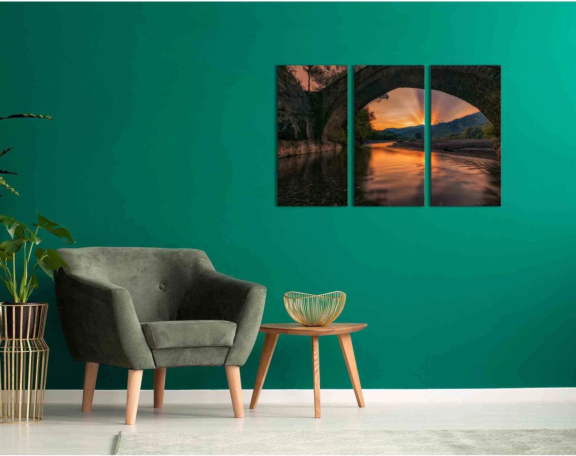 Sunset over the mountains №D1227 Ready to Hang Canvas Print - Zellart Canvas Prints 0new, ALL_Products, Sunrise & sunset wall art