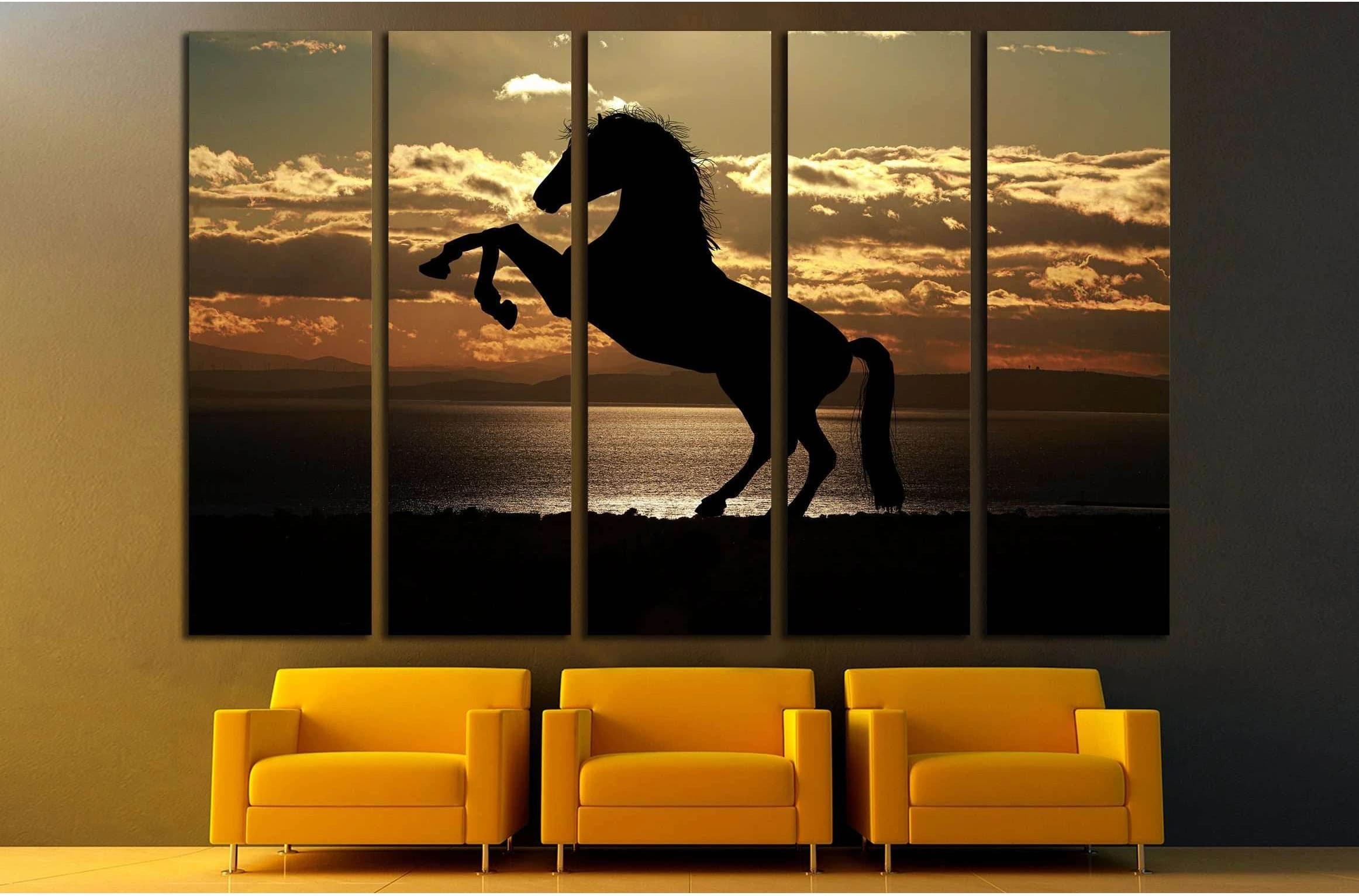Sunshine and horse wall art №5015 - Zellart Canvas Prints ALL_Products, Horses, s-5015