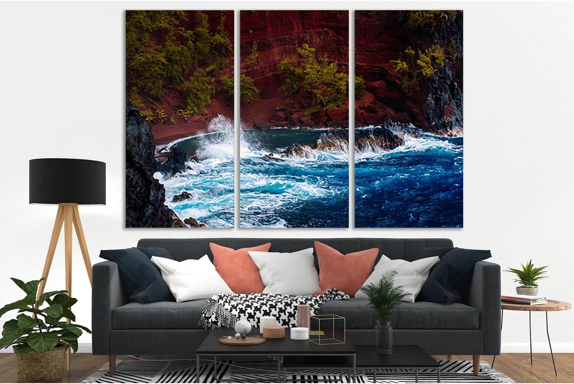 Surf In Hawaii №SL116 Ready to Hang Canvas Print - Zellart Canvas Prints 0new, ALL_Products, Beach Ocean & Waves