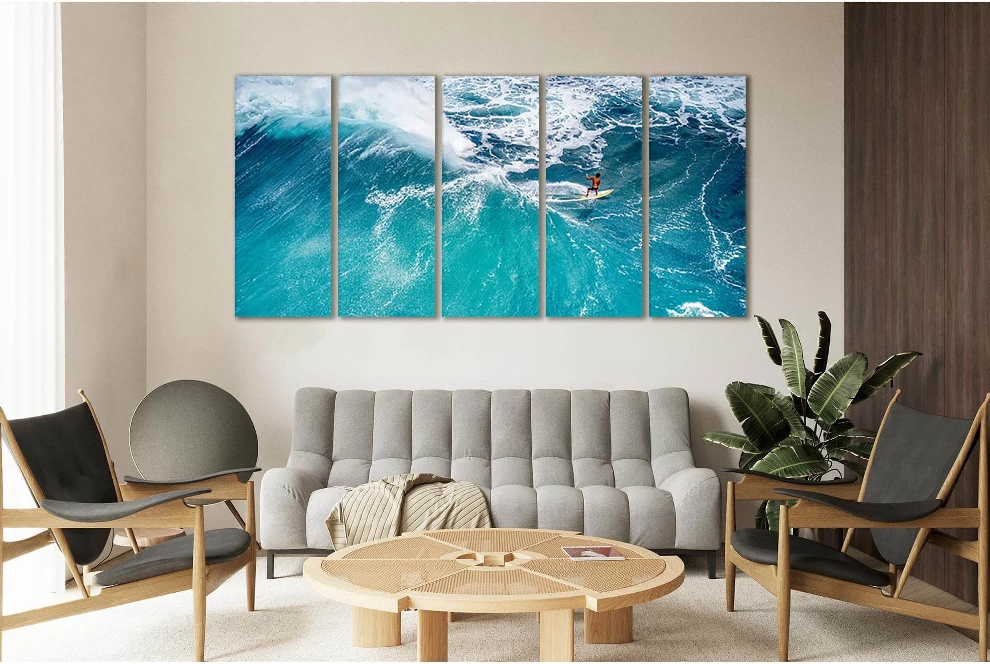 Surfer Riding A Fantastic Wave №SL47 Ready to Hang Canvas Print - Zellart Canvas Prints 0new, ALL_Products, Beach Ocean & Waves