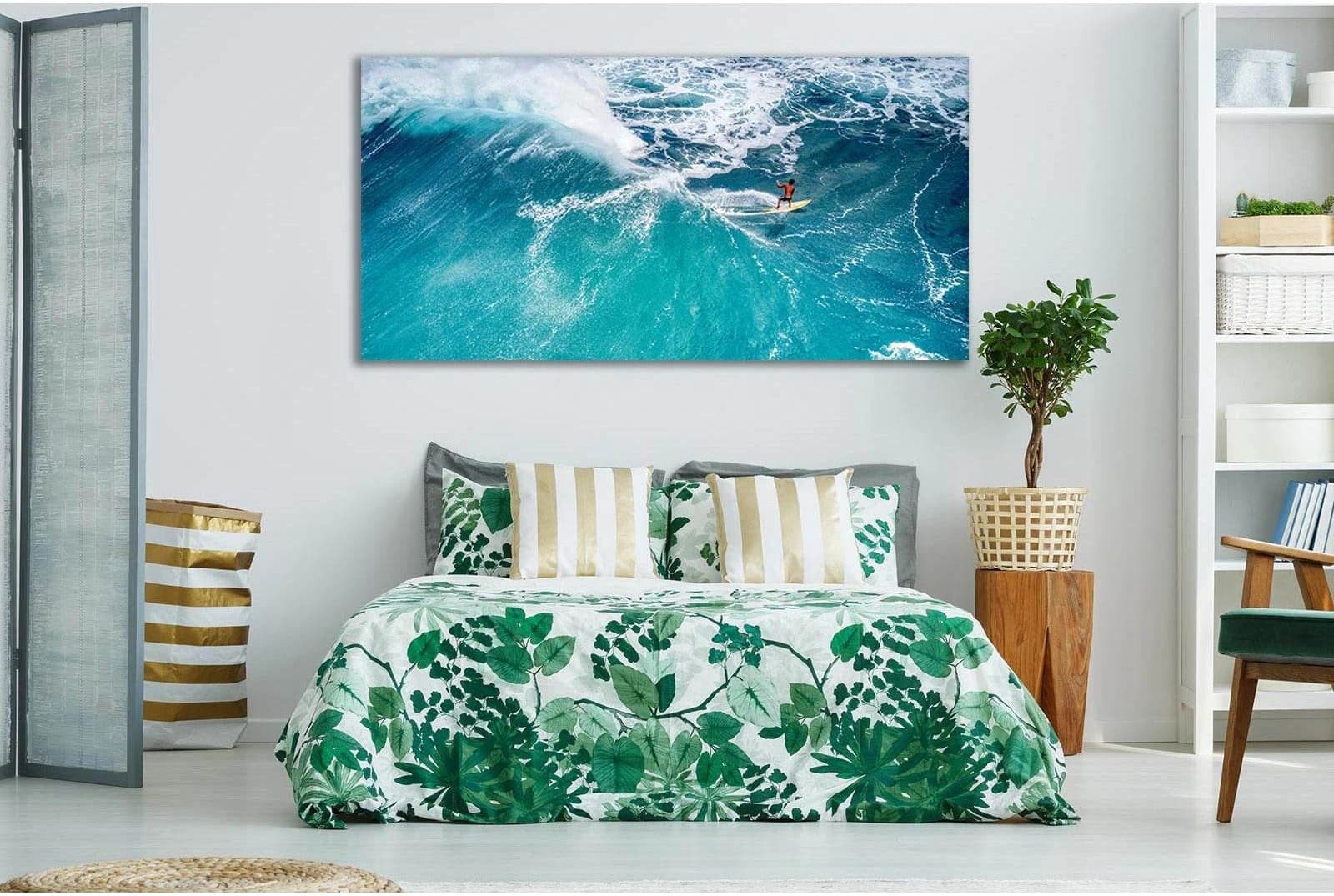Surfer Riding A Fantastic Wave №SL47 Ready to Hang Canvas Print - Zellart Canvas Prints 0new, ALL_Products, Beach Ocean & Waves