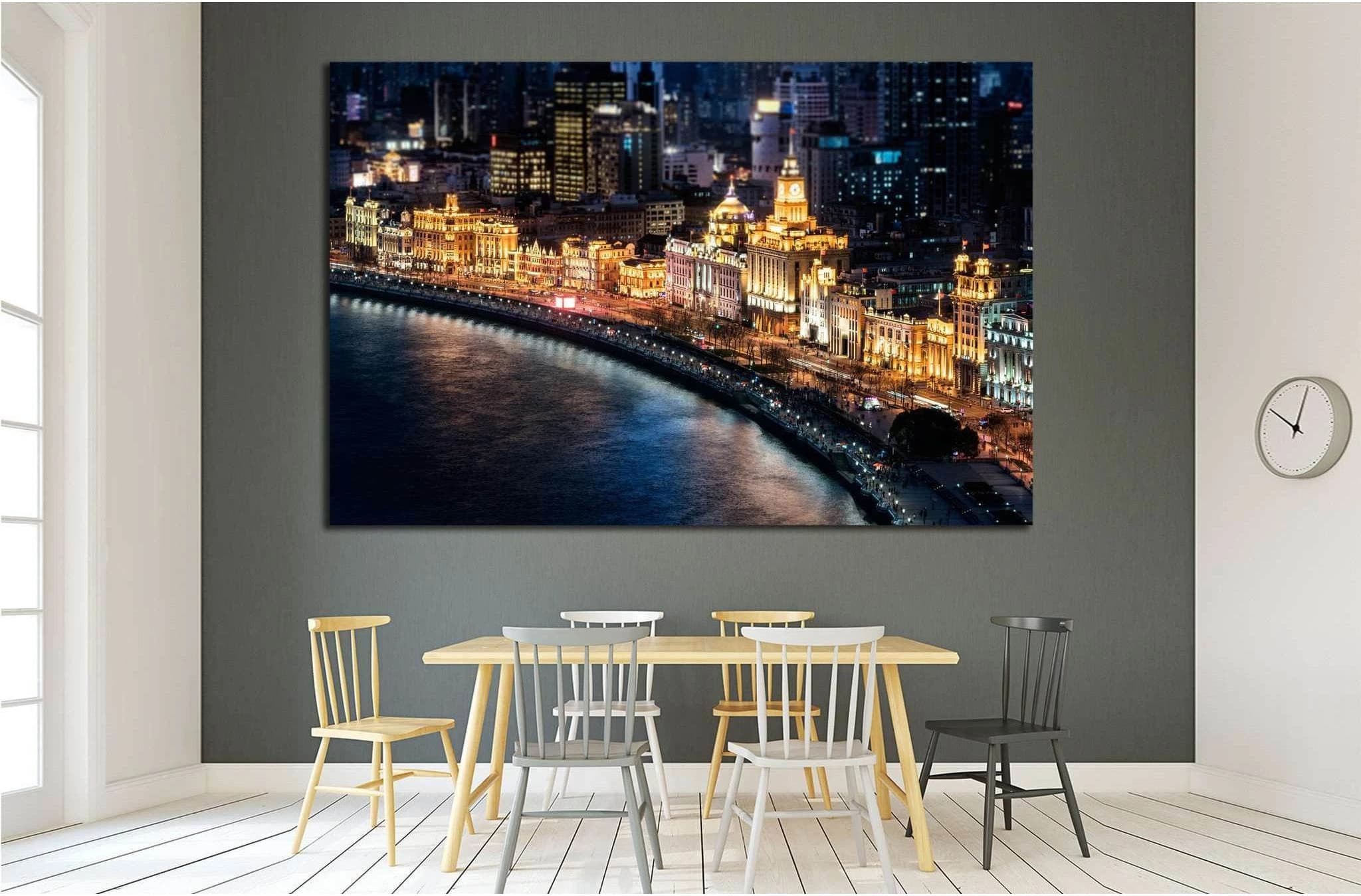 The bund, Shanghai №1536 Ready to Hang Canvas Print - Zellart Canvas Prints ALL_Products, s-1536