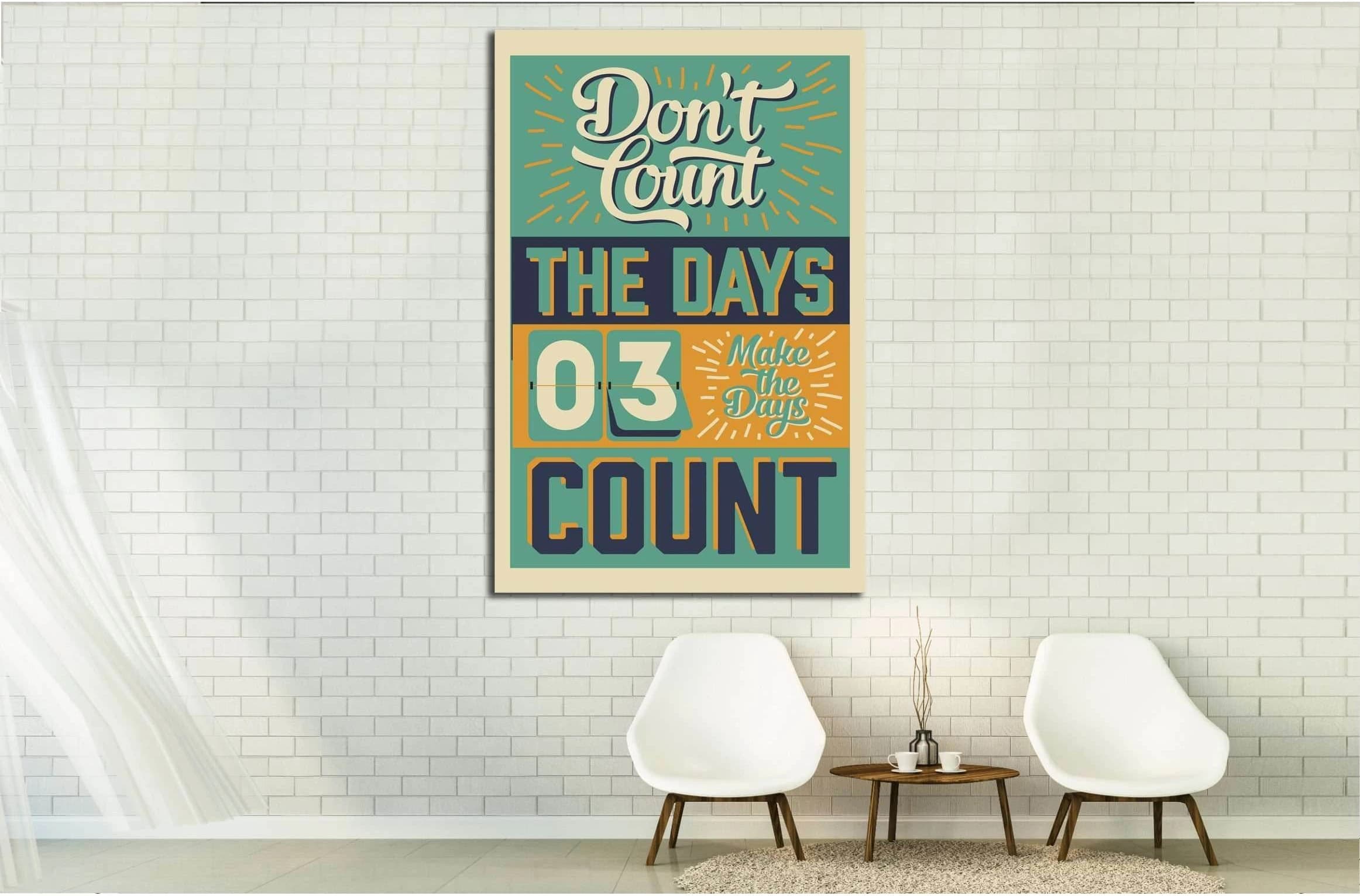 the days count №4542 Ready to Hang Canvas Print - Zellart Canvas Prints ALL_Products, s-4542