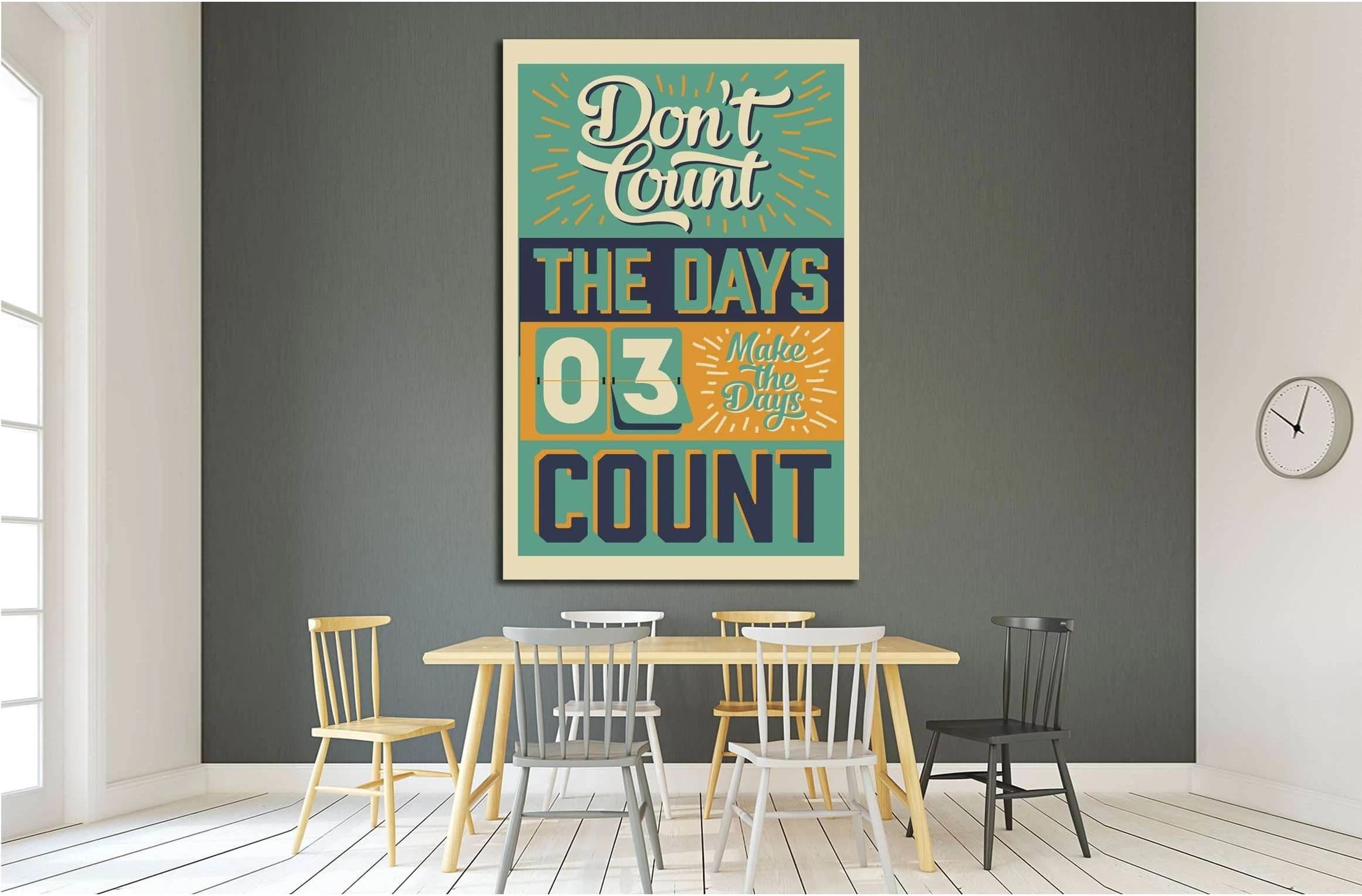 the days count №4542 Ready to Hang Canvas Print - Zellart Canvas Prints ALL_Products, s-4542